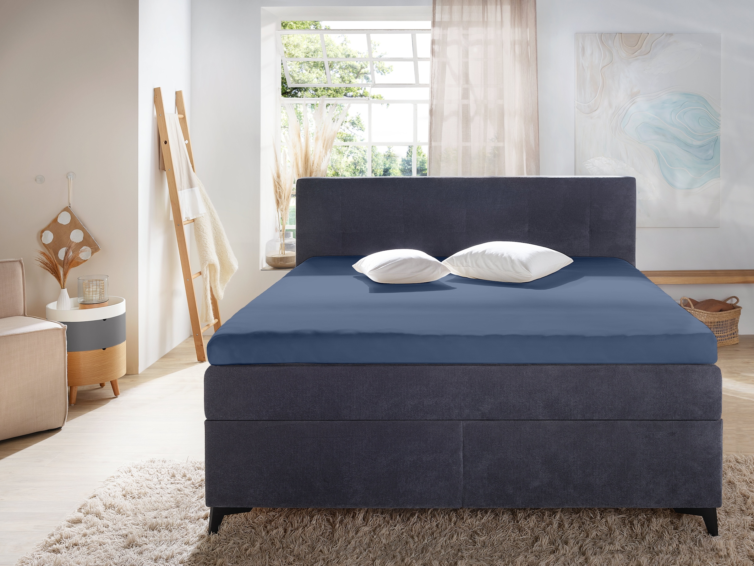 Primera Spannbettlaken »Elasthan-Feinjersey Topper« Aus 95% gekämmter Baumwolle und 5% Elastan
