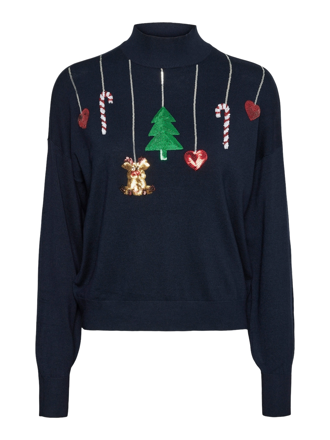 Weihnachtspullover »VMQUEENGUARD LS HIGHNCK BLOUSE REP XMAS«