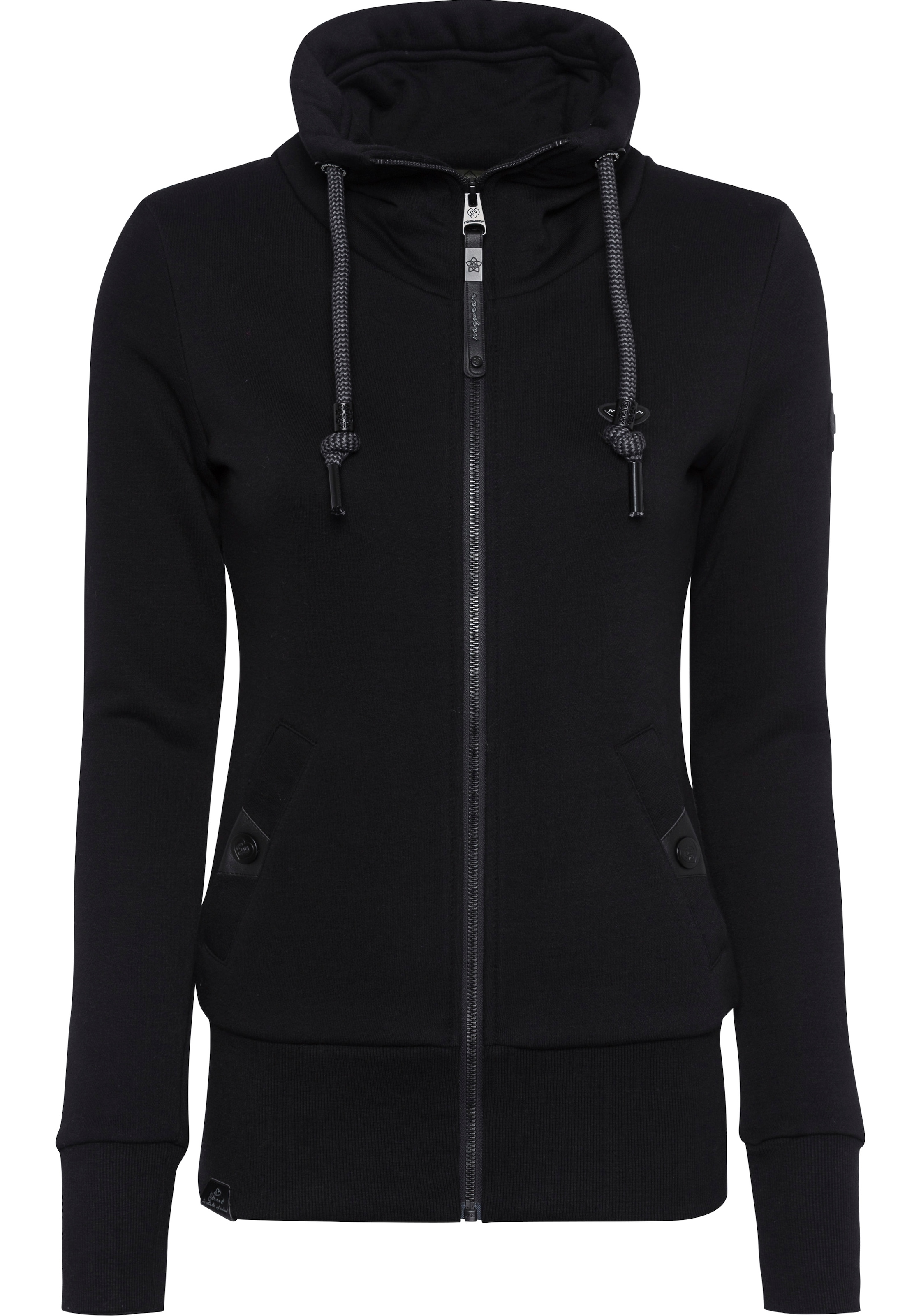 Image of Ragwear Sweatjacke "RYLIE ZIP" mit Markenlabel, aus Baumwolle und Polyester, normale Passform