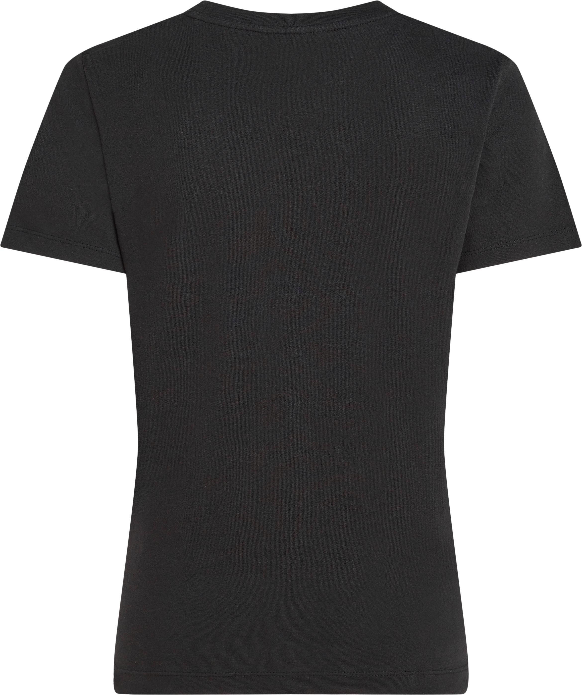 Tommy Hilfiger T-Shirt »REG CORP LOGO C-NK mit Logoschriftzug und Stickerei«, meliert, casual, regular fit, Baumwolle, Rundhals