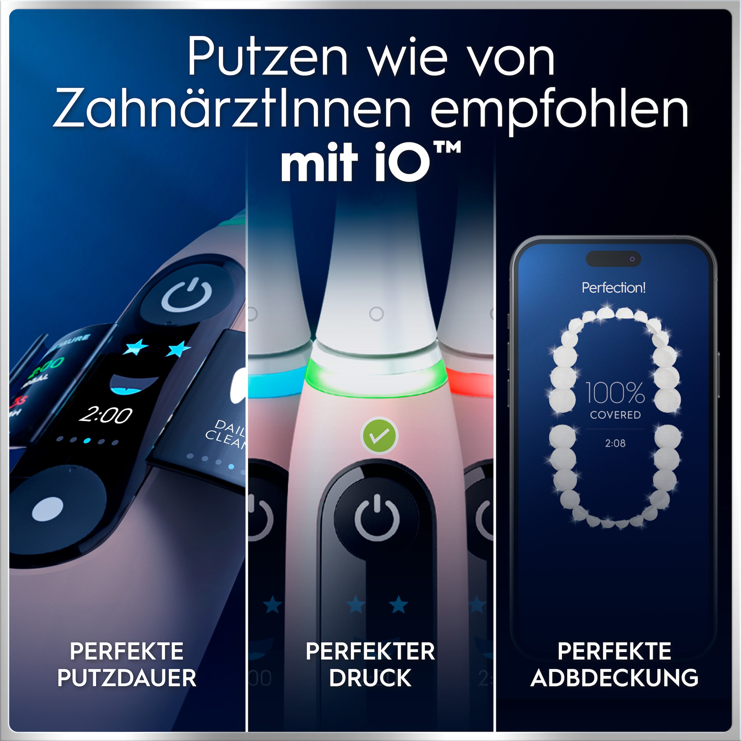Oral-B Elektrische Zahnbürste »iO Series 6 N« 2 Stk. Aufsteckbürsten Magnet-Technologie, Display & Reiseetui