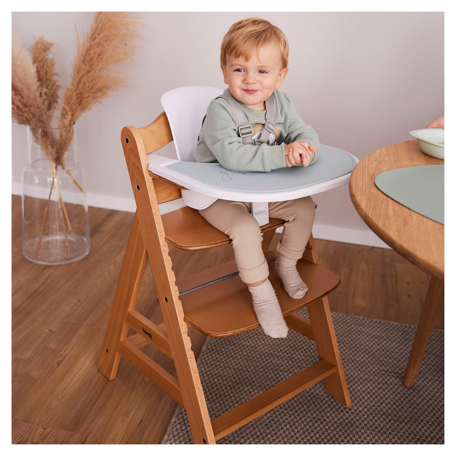 Hauck Plateau de chaise haute »Alpha Click Tray, Black« aus recyceltem Material