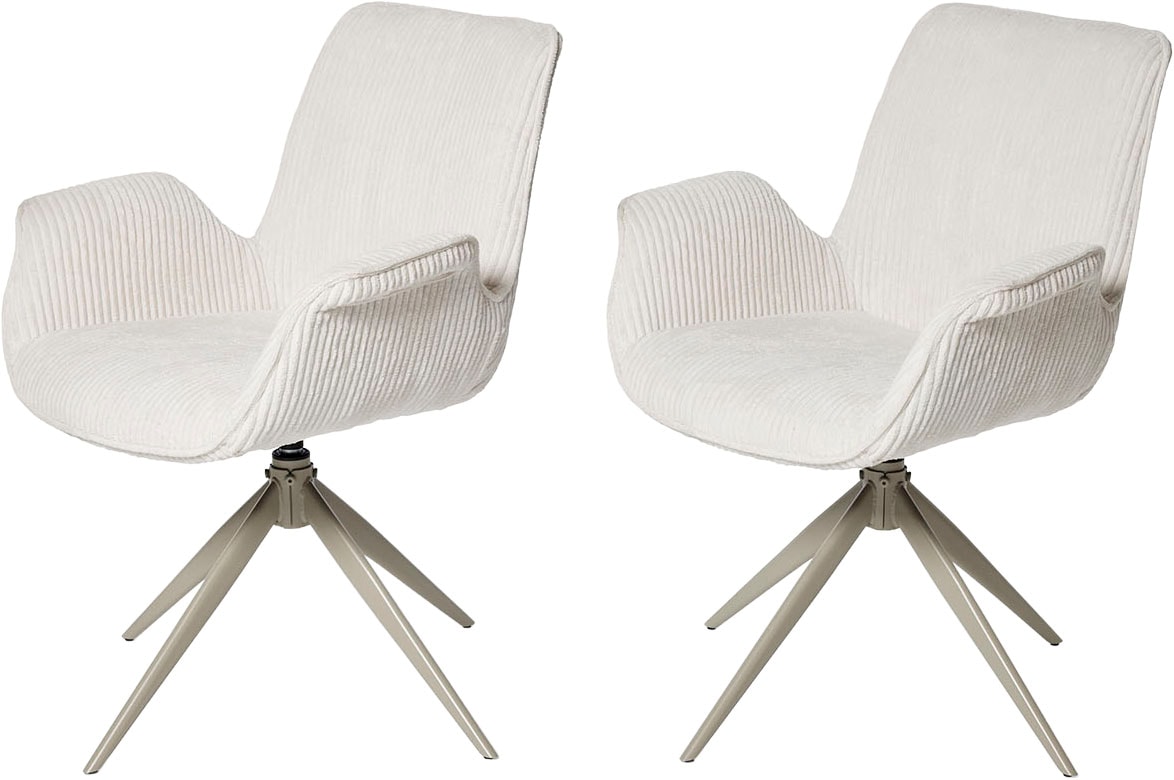 Jahnke Chaise à coque »BAT TWIST DUO« () Set de 2, pivotant, rembourré, avec accoudoirs, L:66xP:60,5xH:85 cm