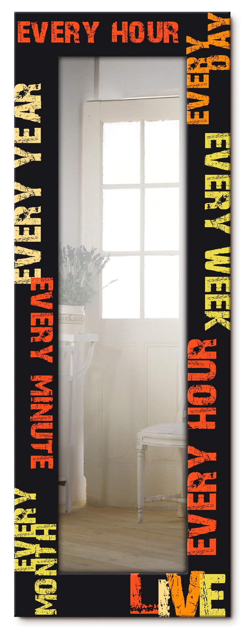 Image of Artland Dekospiegel »Wohnen«, gerahmter Ganzkörperspiegel mit Motivrahmen, geeignet für kleinen, schmalen Flur, Flurspiegel, Mirror Spiegel gerahmt zum Aufhängen bei Ackermann Versand Schweiz