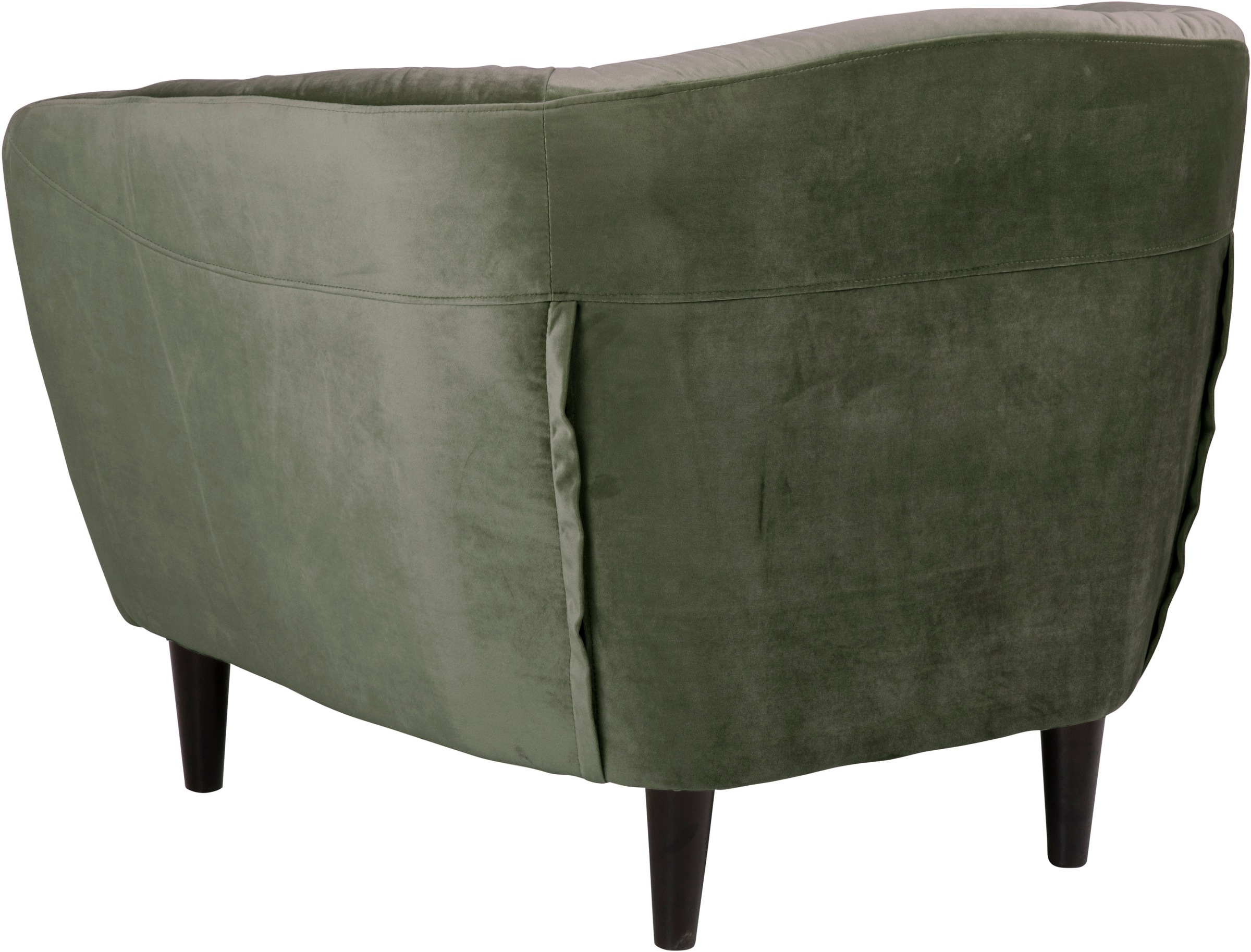 ACTONA GROUP Fauteuil lounge »Ria Armlehnstuhl, Polstersessel, Einzelsofa, Relaxsessel,« fauteuil 1 place, tissu velours, pieds en bois massif, ressorts ensachés, capitonnage