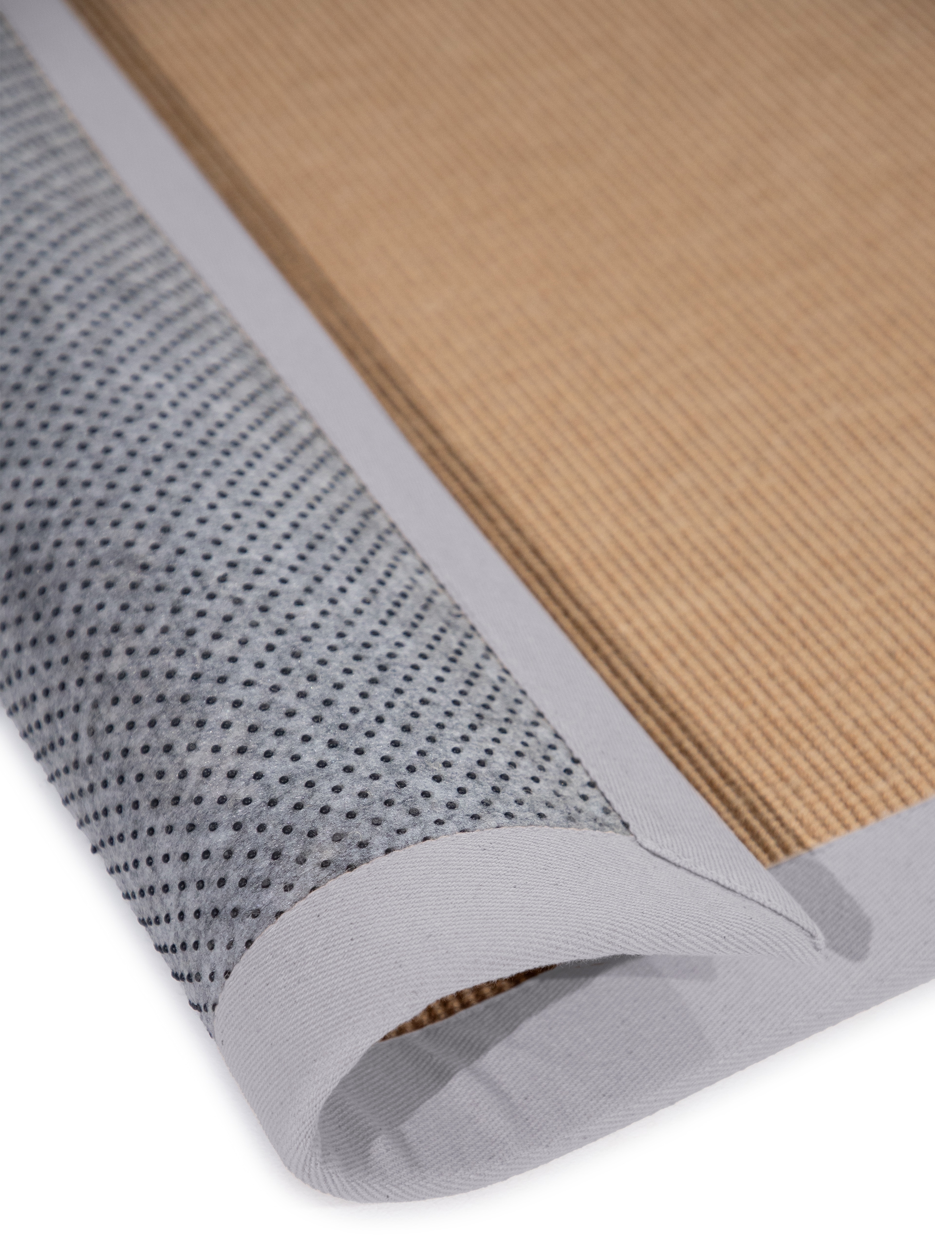 carpetfine Sisalteppich »Sisal«, rechteckig, 5 mm Höhe, mit farbiger Bordüre, Anti Rutsch Rückseite