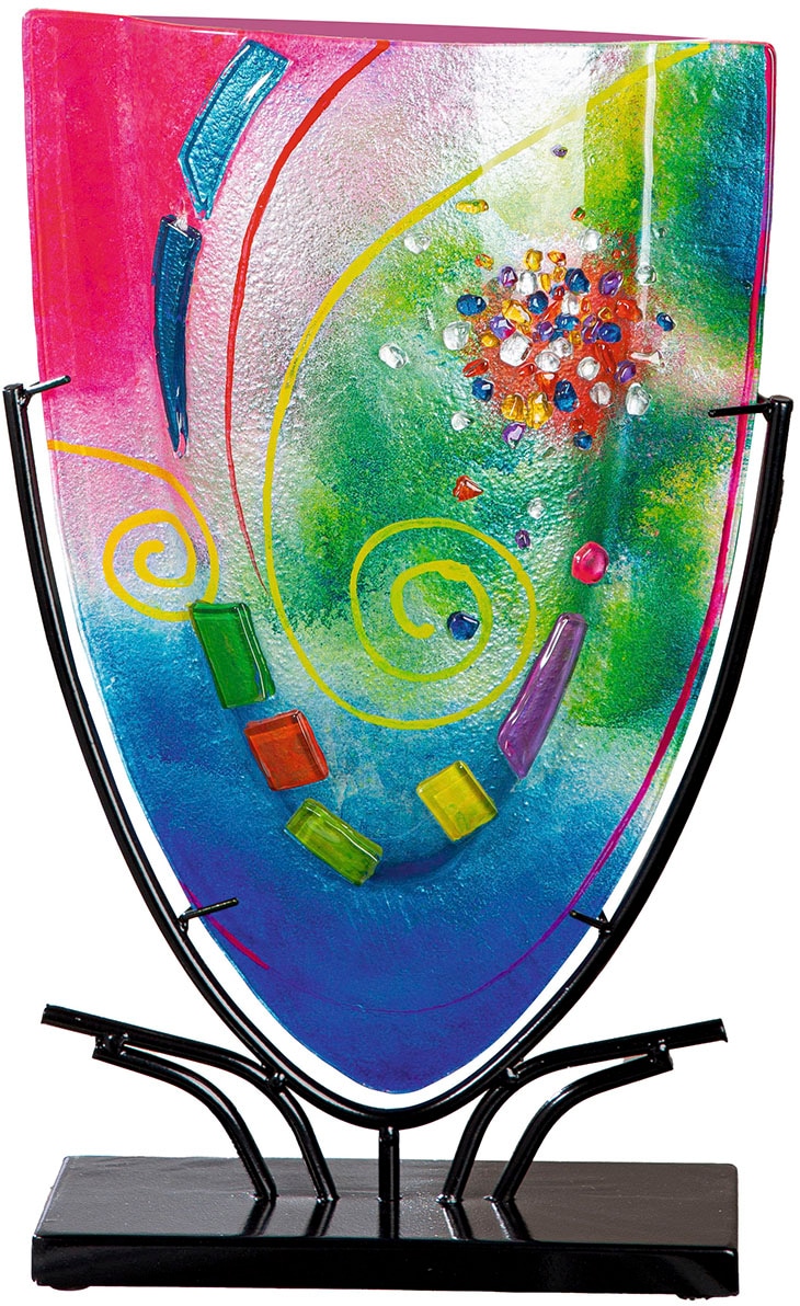 Image of Casablanca by Gilde Tischvase "Vase oval Cool blau; pink H. 49 cm"