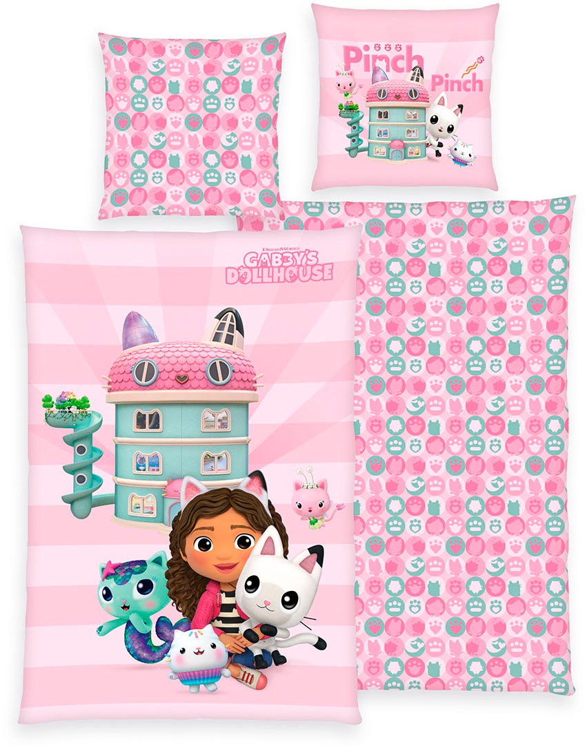 Image of Dreamworks Gabby’s Dollhouse Kinderbettwäsche "Gabbys Dollhouse" 2 Stk. mit tollem Motiv