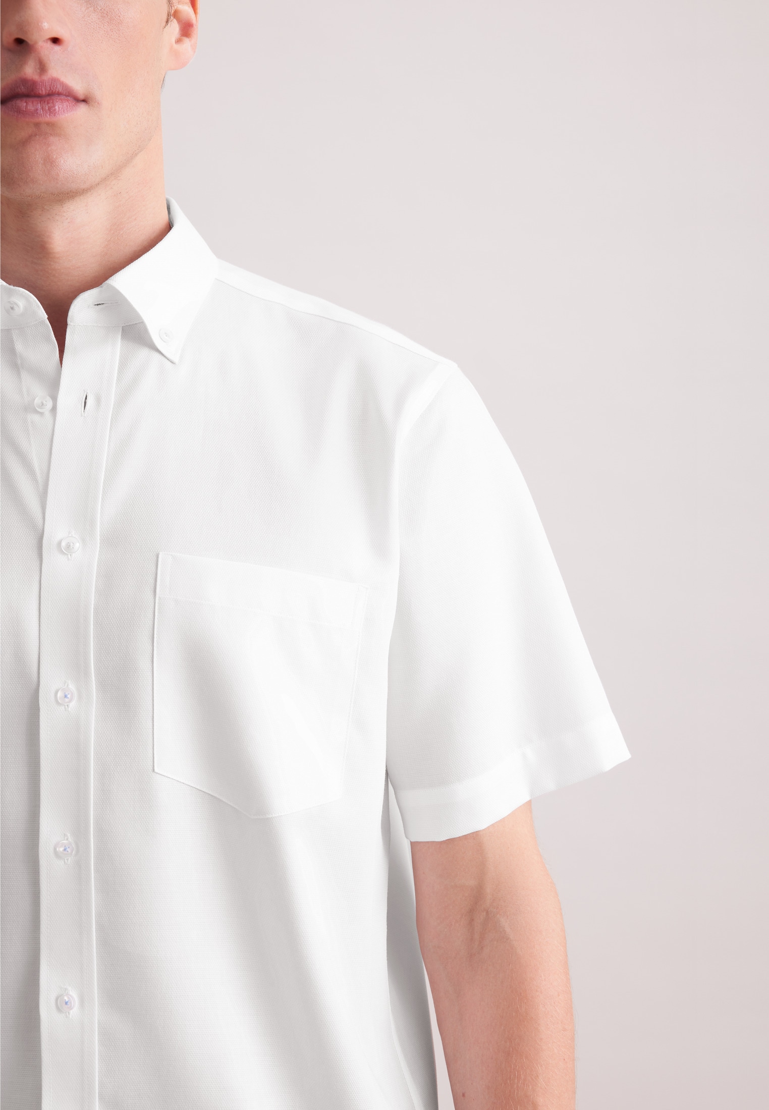 seidensticker Businesshemd »Schwarze Rose« Comfort 1/2 Button-Down-Kragen Struktur