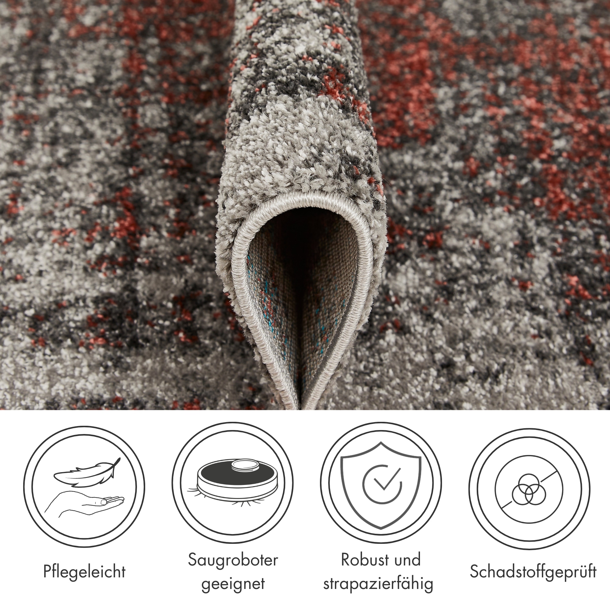 Andiamo Teppich »Campos«, rechteckig, 10 mm Höhe, Kurzflor, modernes Design, Wohnzimmer