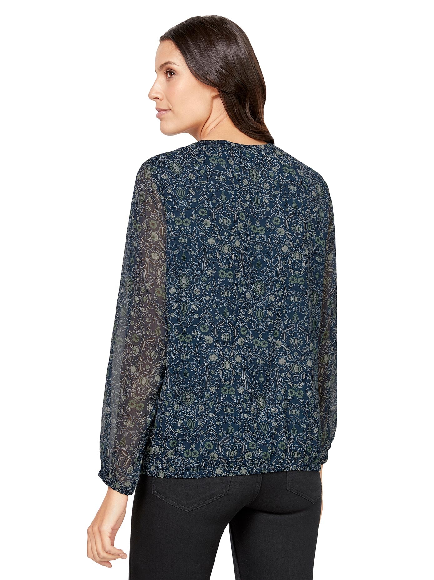 Bluse mit transparenter Spitze