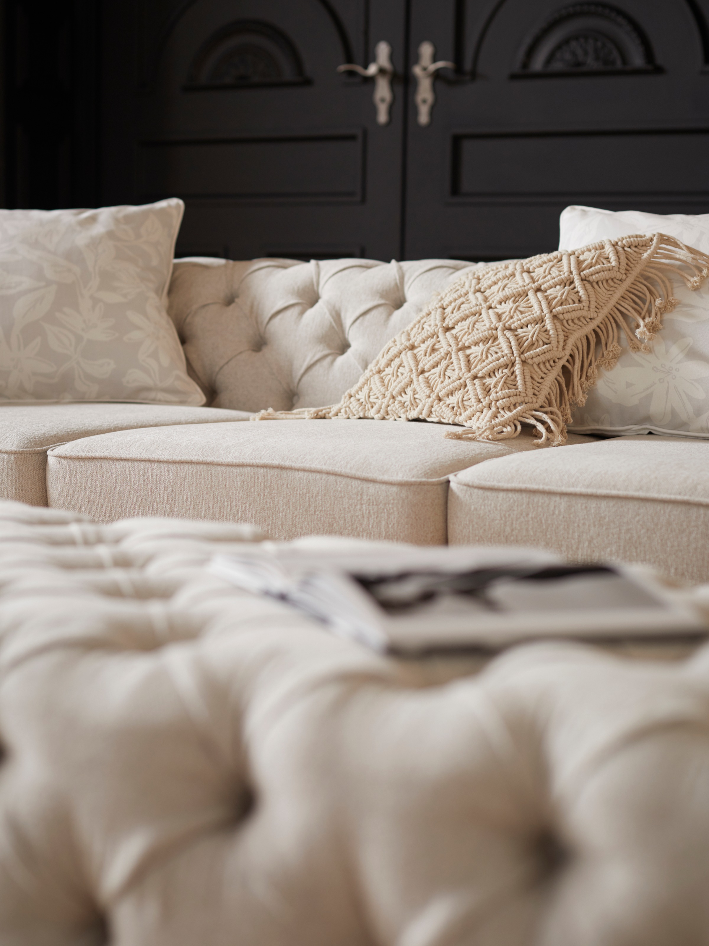 Home affaire Polsterhocker »Kalina« mit klassischer Chesterfield-Knopfheftung