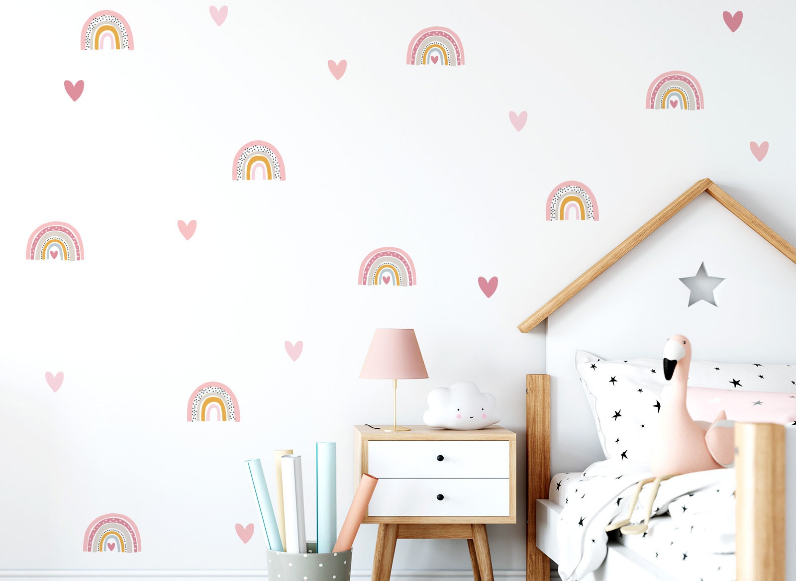 Image of little DECO Wandtattoo »Little Deco Wandtattoo viele Regenbogen mit Herzen« bei Ackermann Versand Schweiz