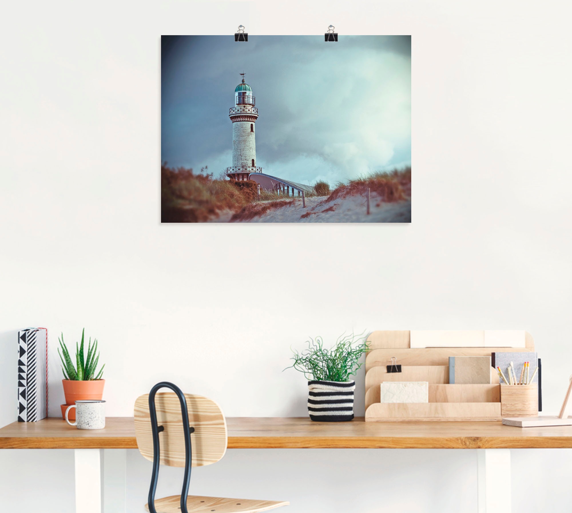 Artland Wandbild »Der Warnemünder Leuchtturm«, Gebäude, (1 St.), als Leinwandbild, Poster in verschied. Grössen