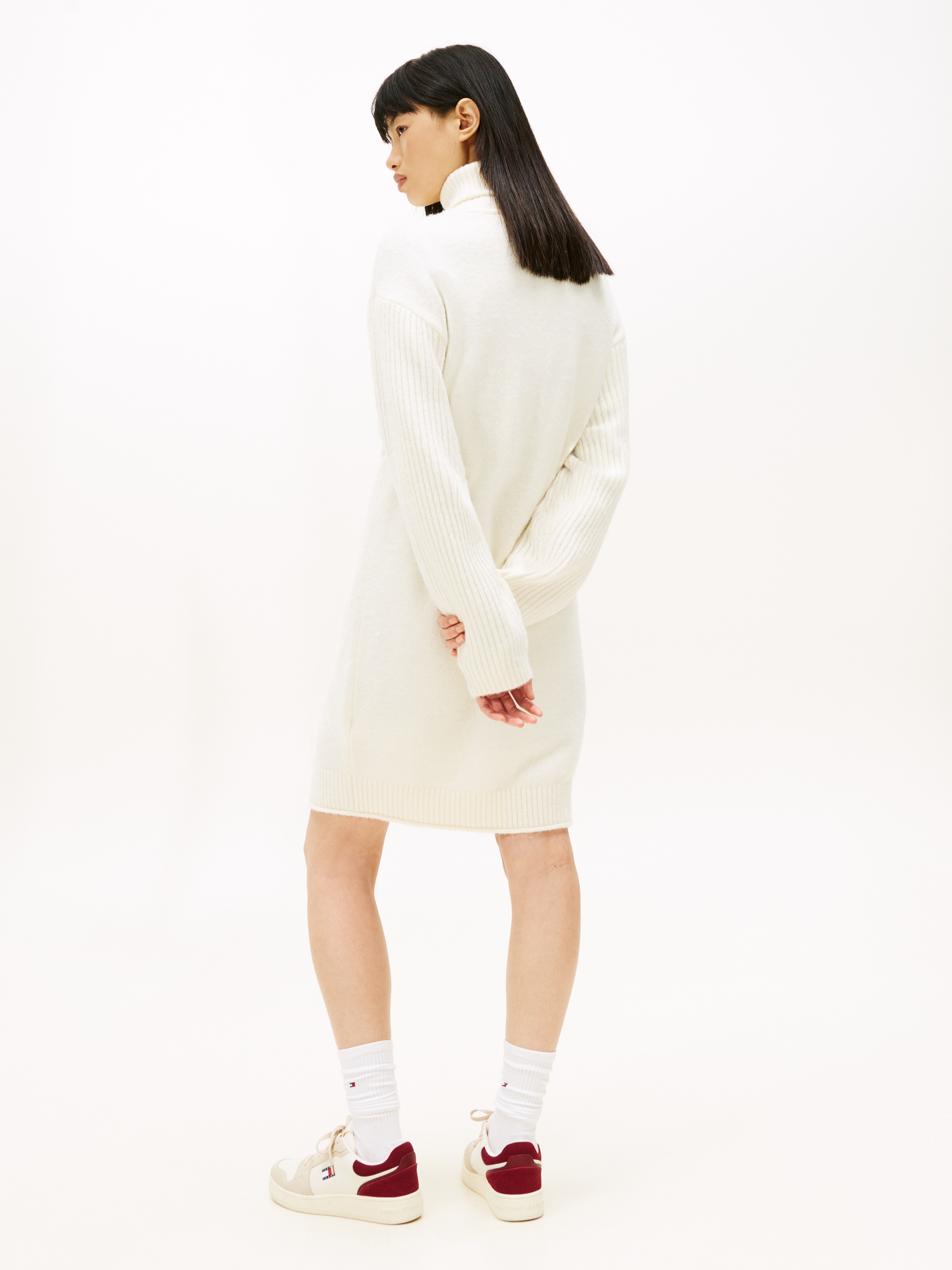 Tommy Jeans Strickkleid »TJW TURTLENECK FLAG DRESS EXT«