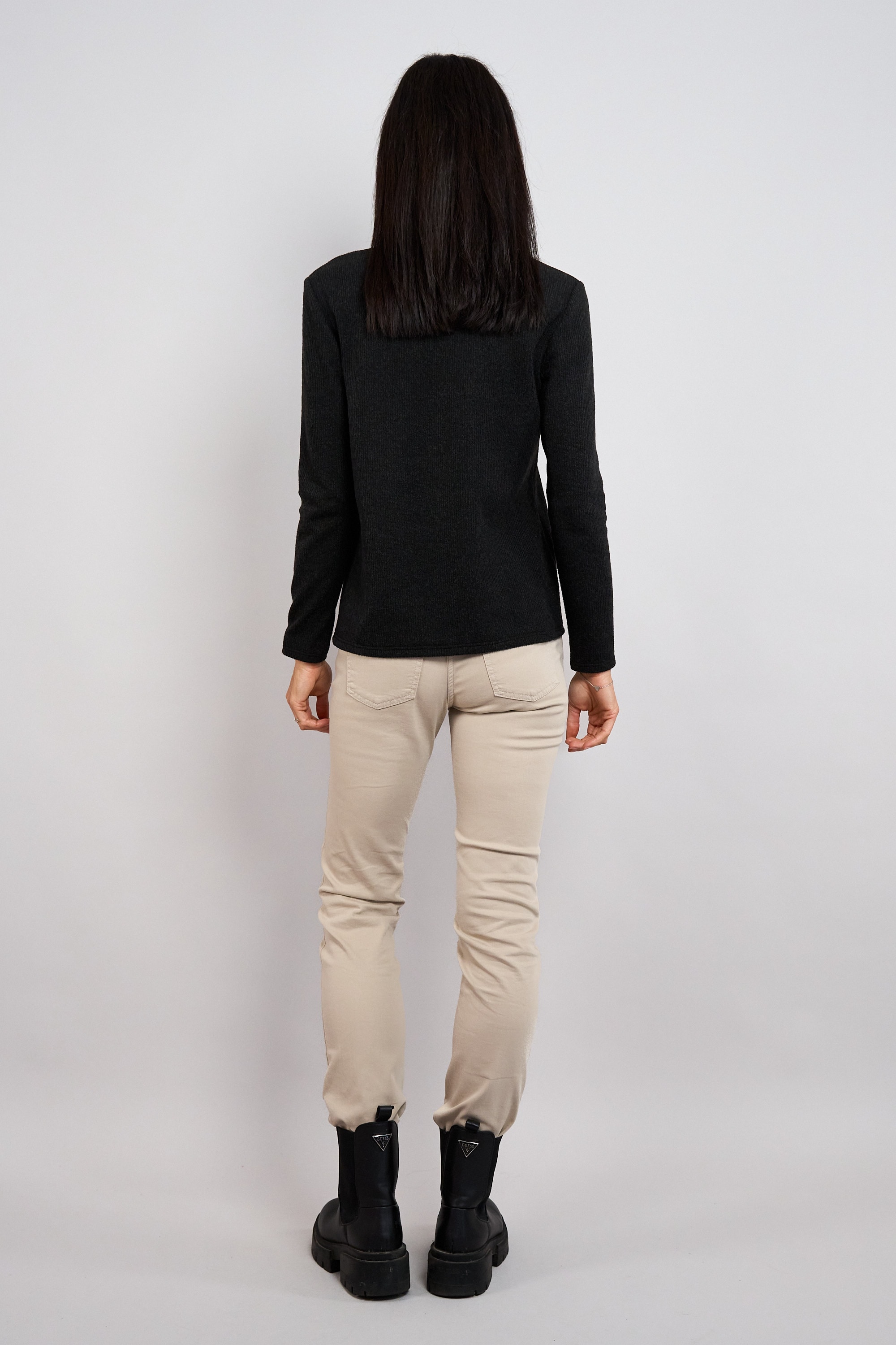Seidel Moden Pull à col roulé mit feinem Strickmuster / mit Viskose und Stretch / MADE IN GERMANY