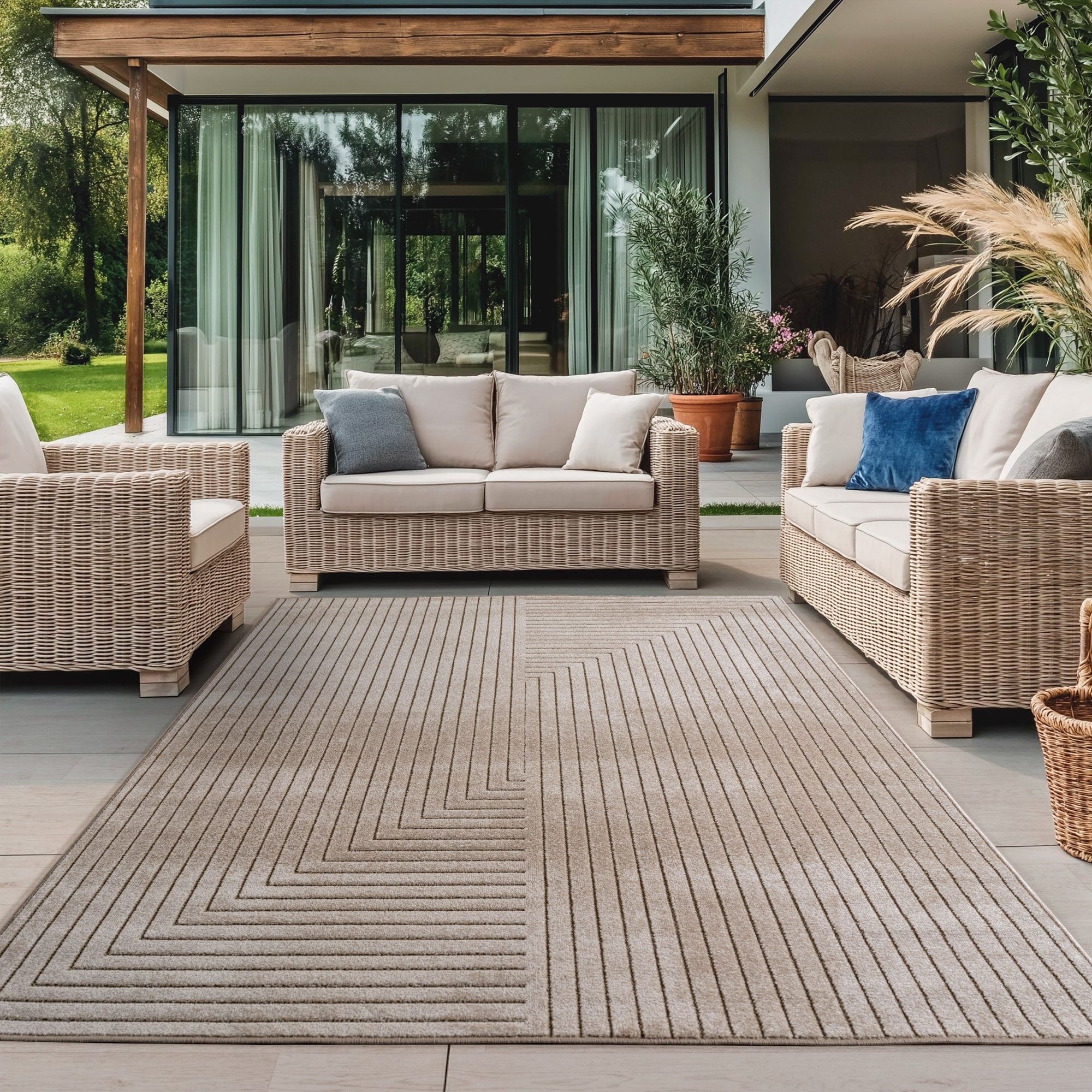 Image of Ayyildiz Teppiche Outdoorteppich "NOVA 1202, auch als Läufer und Rund" rechteckig 8 mm Höhe Material aus schmutzabweisendem Polypropylen, In-/Outdoor geeignet