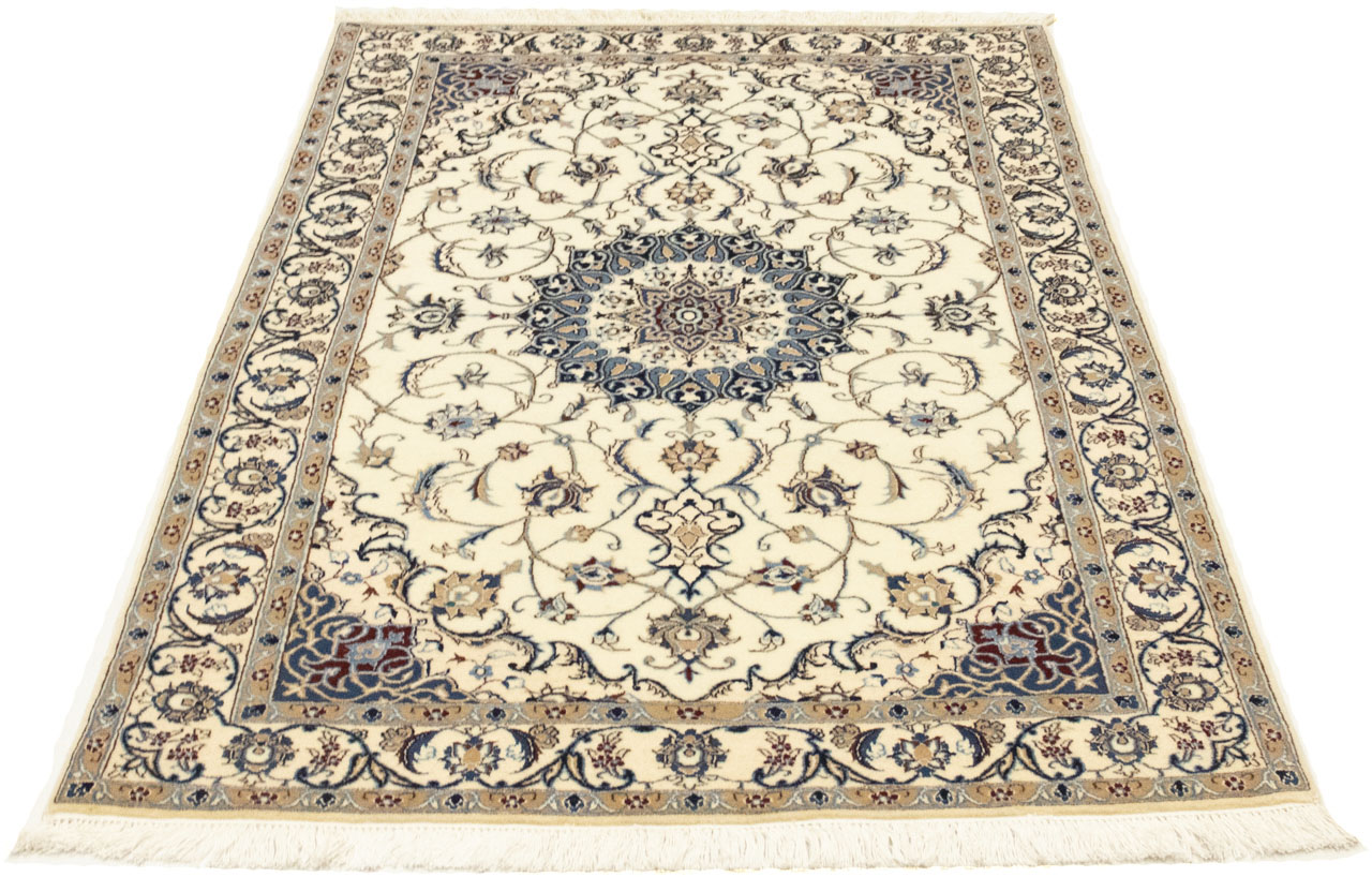 Teppich »Nain 6la Teppich handgeknüpft beige«, rechteckig, handgeknüpft