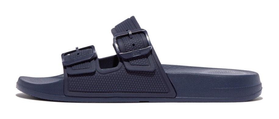 Fitflop Pantolette »IQUSHION TWO-BAR BUCKLE SLIDES«, Sommerschuh, Schlappen, Badeschuh mit zwei verstellbaren Schnallen