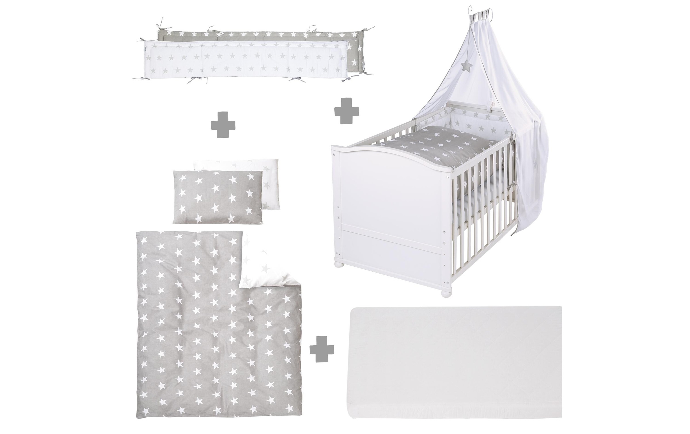 roba® Babybett »Komplett-Set Little Stars 70x140 cm«