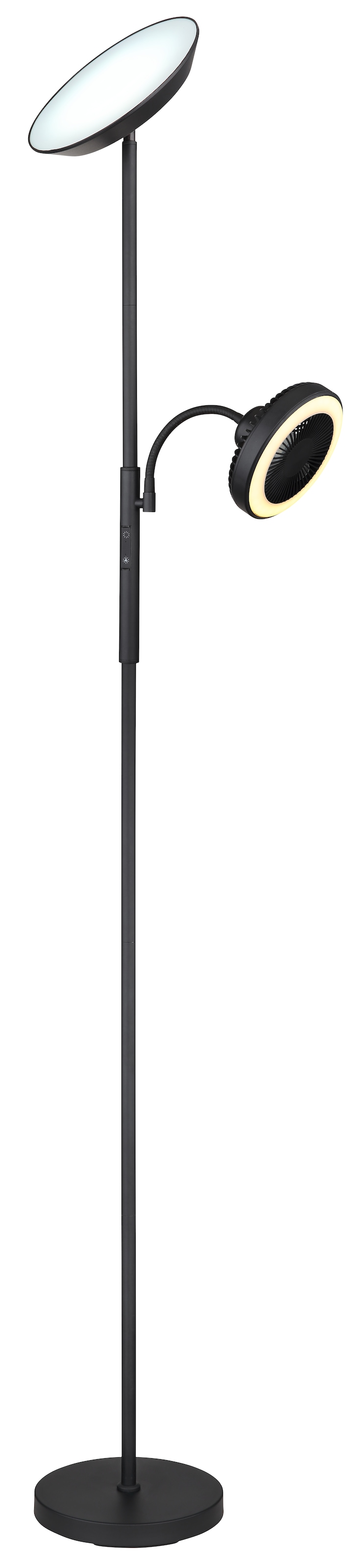GLOBO LIGHTING LED Deckenfluter »DAVYD« LED-Modul 1 Stk. warmweiss - kaltweiss Stehleuchte, Stehlampe, Leselicht mit Ventilator, Wohnzimmer