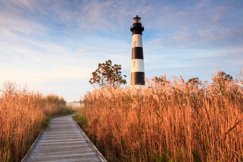 Image of Papermoon Fototapete »Bodie Island Lighthouse«, matt, BlueBack, 7 Bahnen, 350 x 260 cm bei Ackermann Versand Schweiz