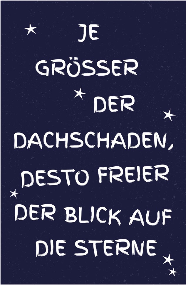 queence Tableau métallique »Dachschaden« 1 cuis tlg. Stahlschilder