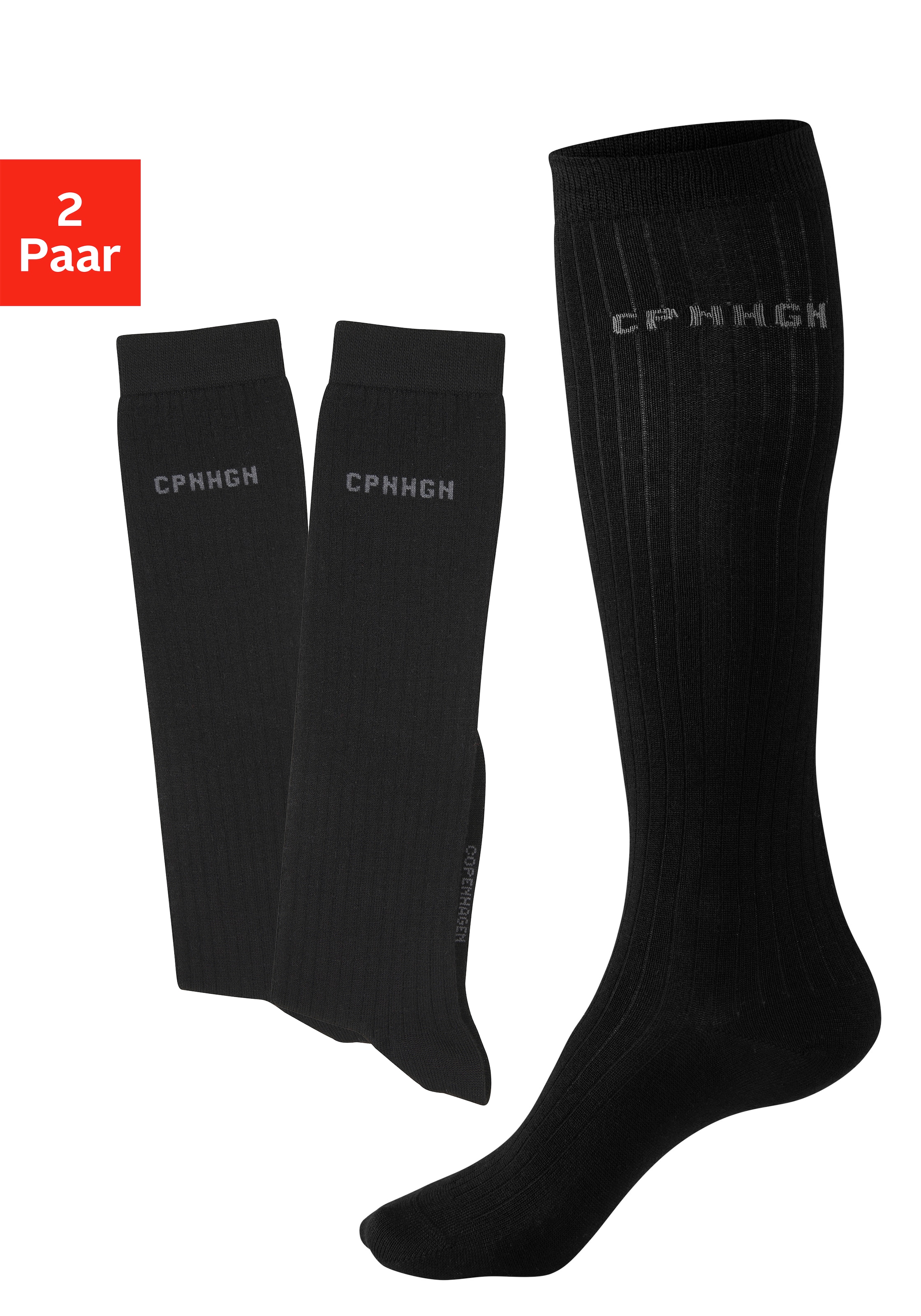 Image of Copenhagen Studios Kniestrümpfe Packung, 2 Paar tlg. mit weicher wärmender Wolle
