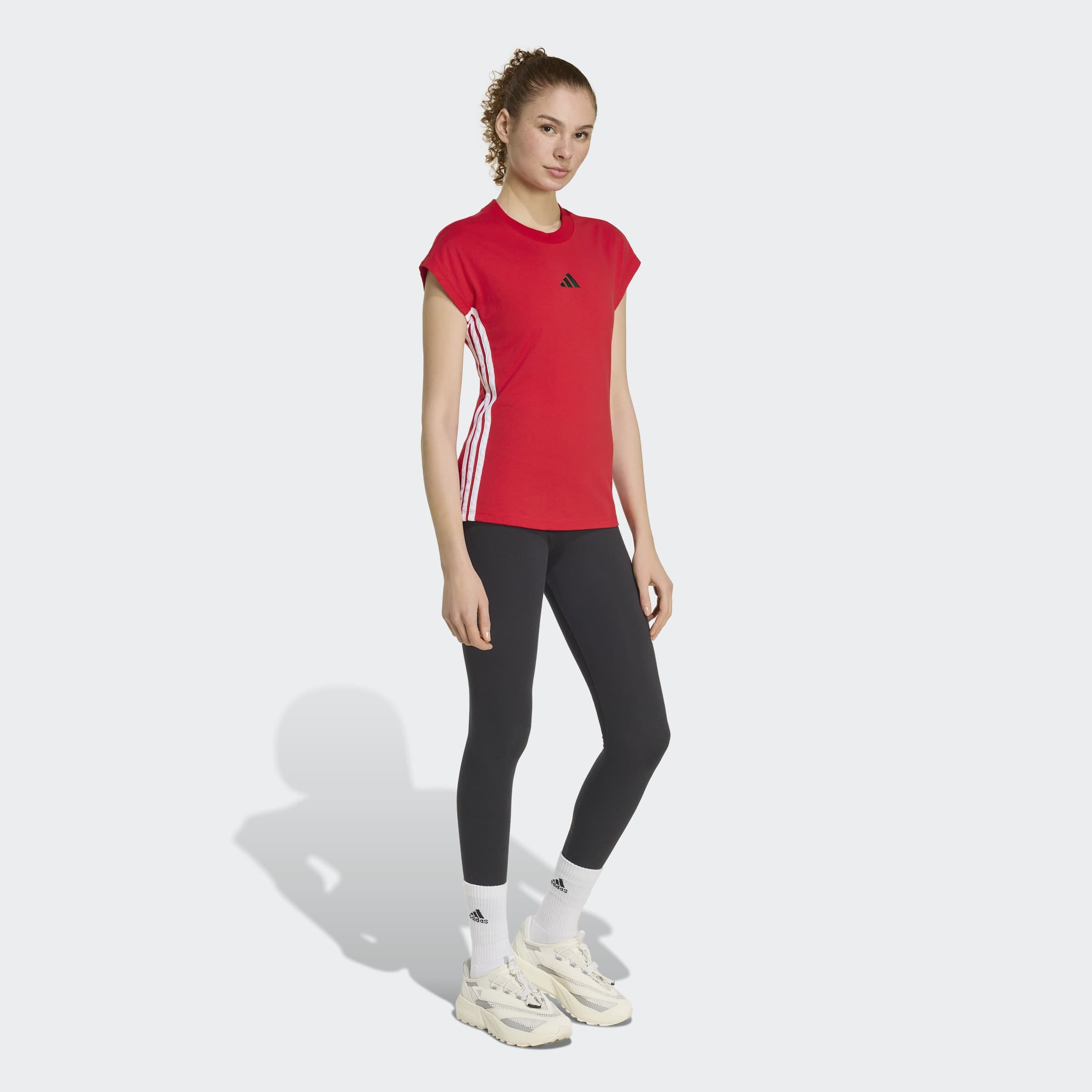 adidas Sportswear T-Shirt »ESSENTIALS 3-STREIFEN SINGLE JERSEY«