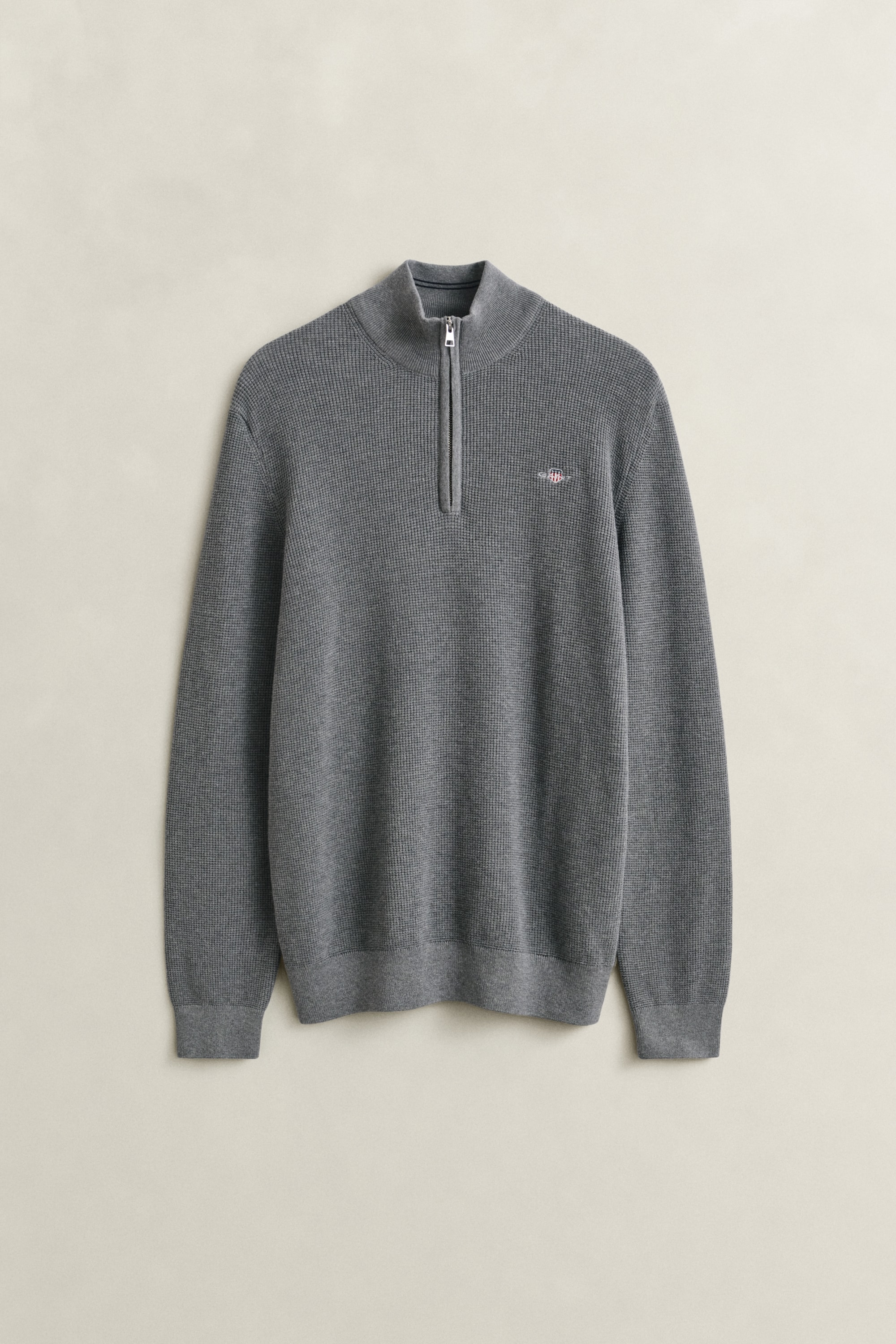 Gant Troyer »MICRO TEXTURED COTTON HALF ZIP« Regular fit avec col Troyer