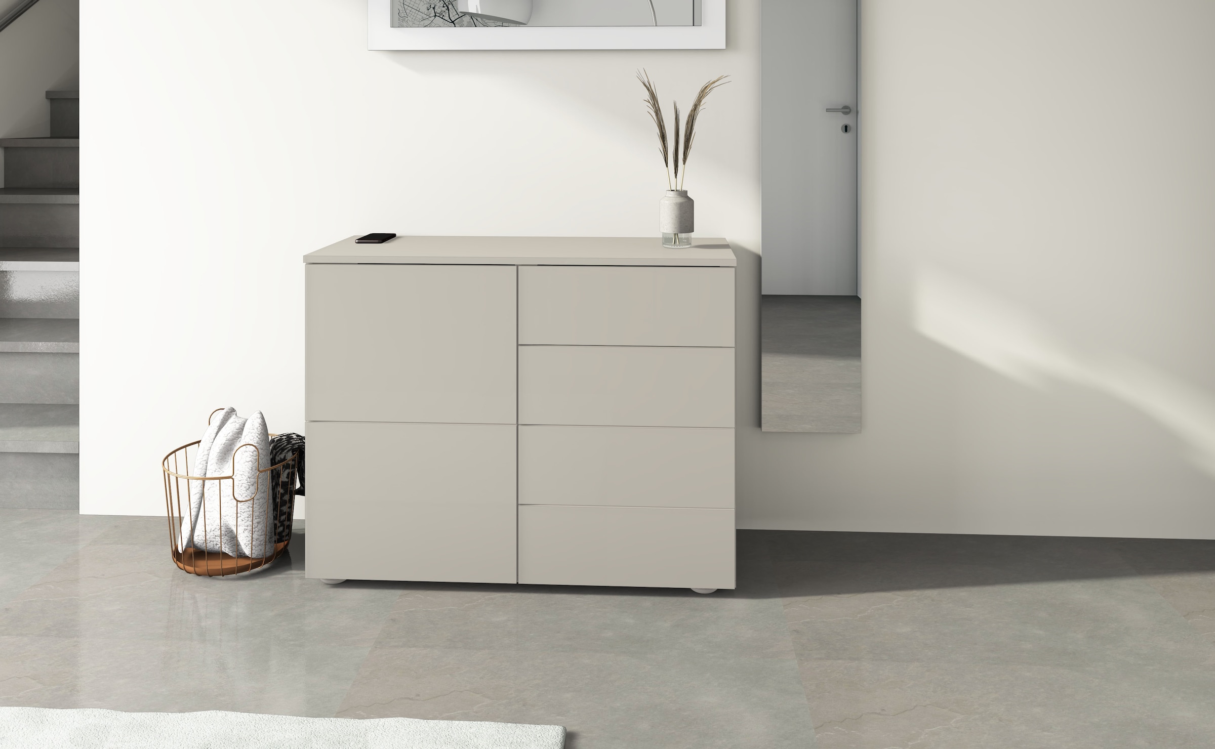 borchardt Möbel Commode »Rova, Sideboard Breite 93 cm« Push-To-Open, verstellbare Einlegeböden, viel Stauraum, Breite 93cm