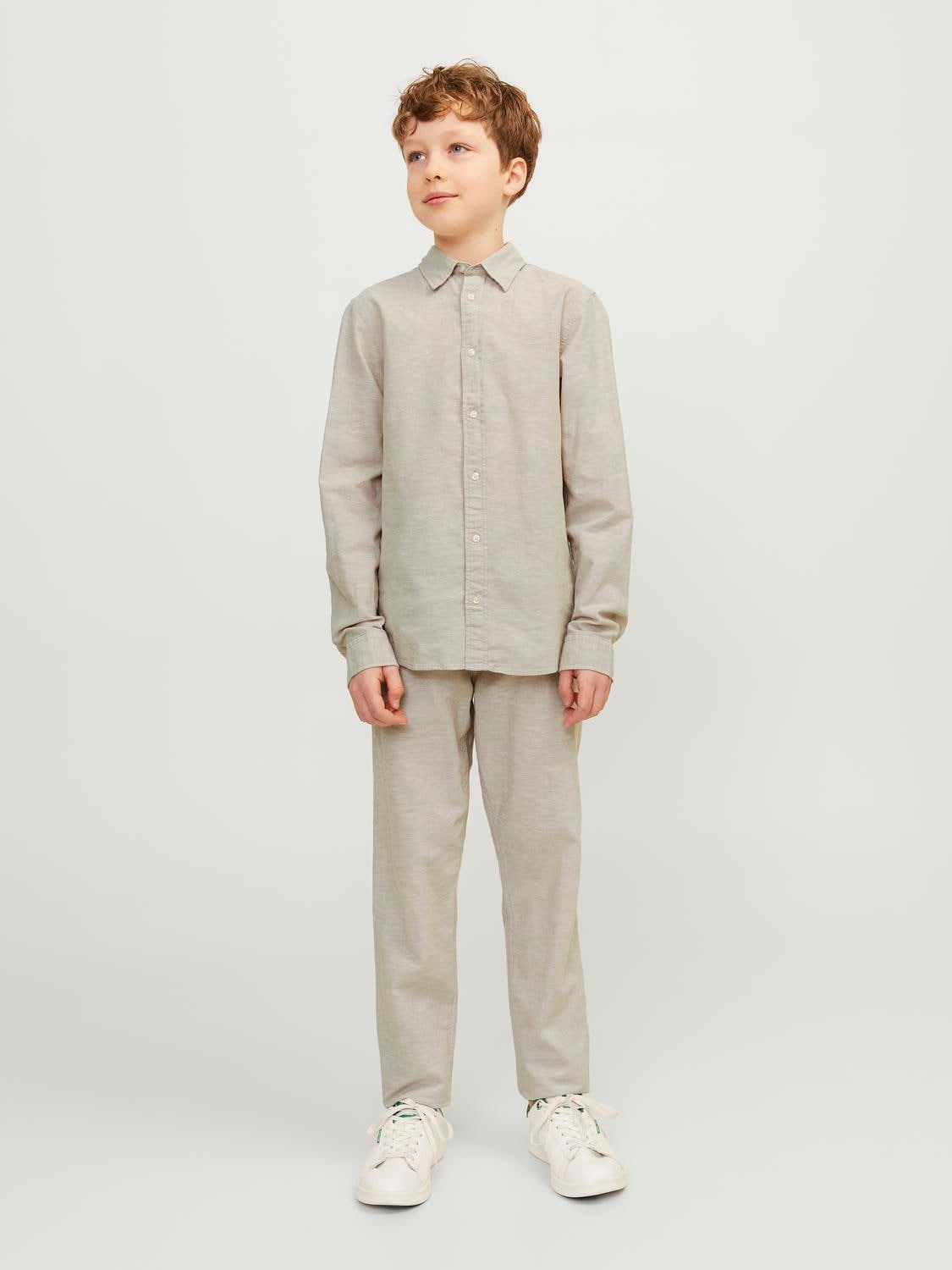 Jack & Jones Junior Langarmhemd »JJELINEN BLEND SHIRT LS SN JNR«