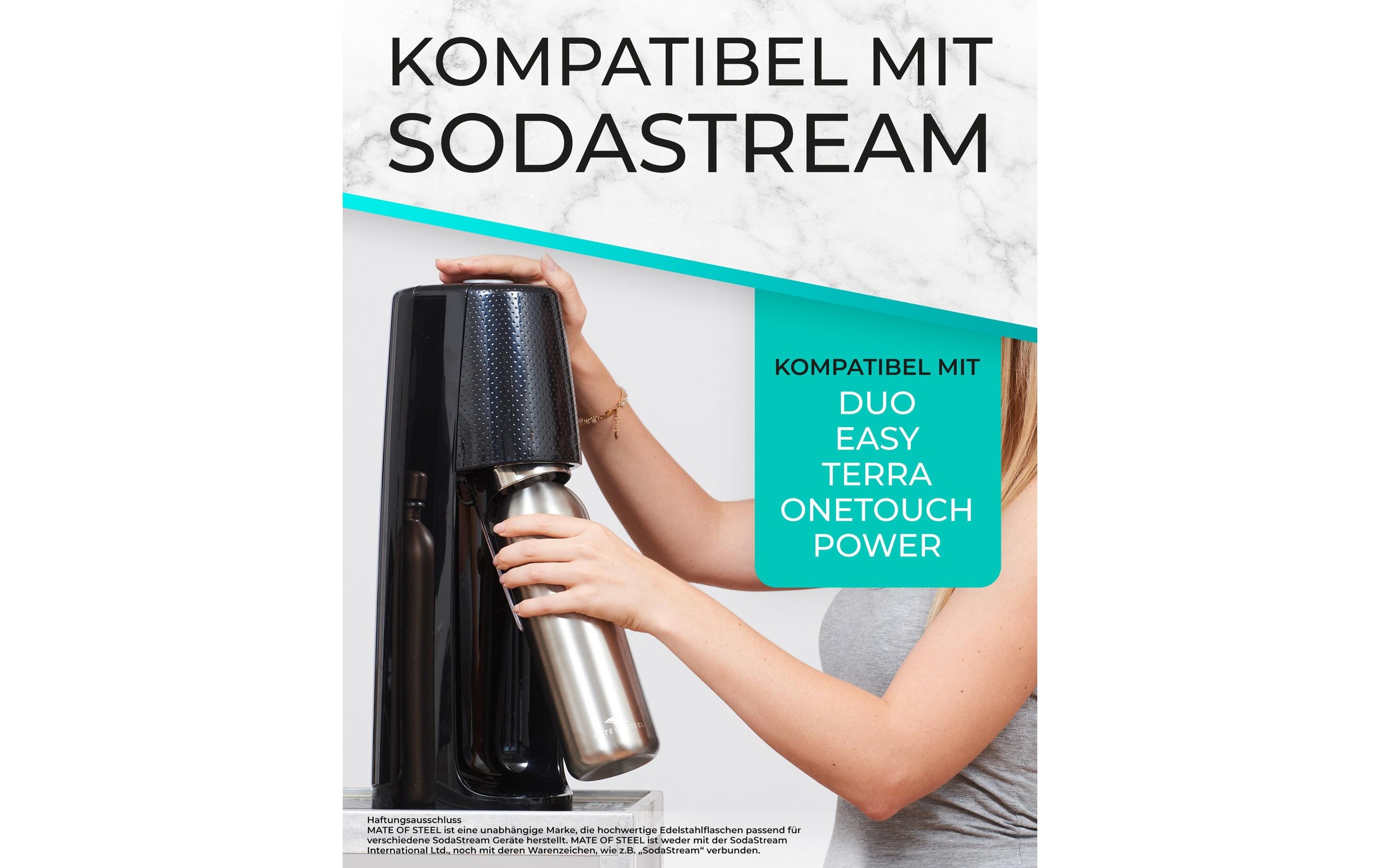 Wassersprudler Flasche »MATE OF STEEL Moby«