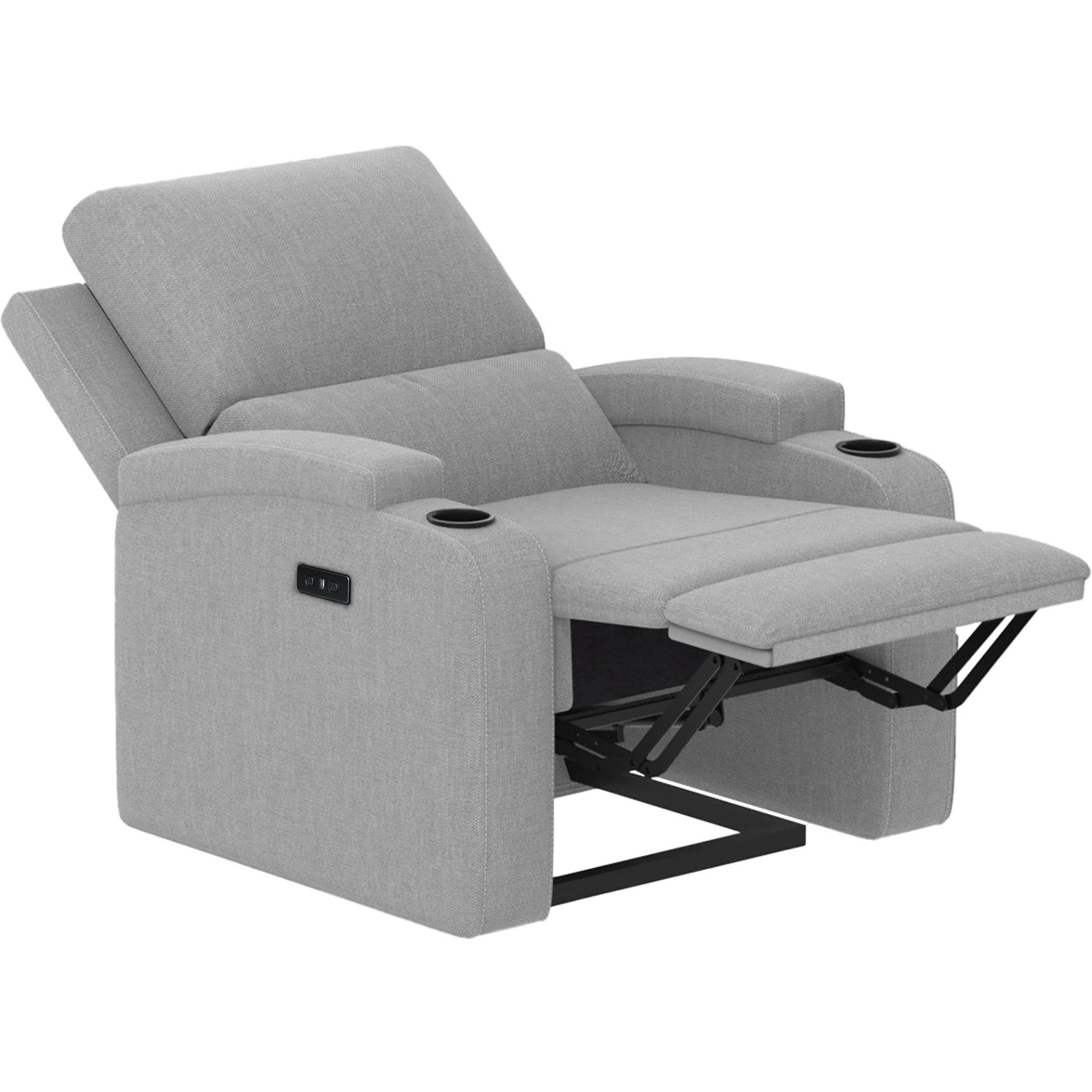 GOODproduct Fauteuil de relaxation »NAPORI Struktur, Kinosessel, Multimedia-Sessel« Fauteuil TV avec fonction relaxation manuelle et électrique et porte-boisson