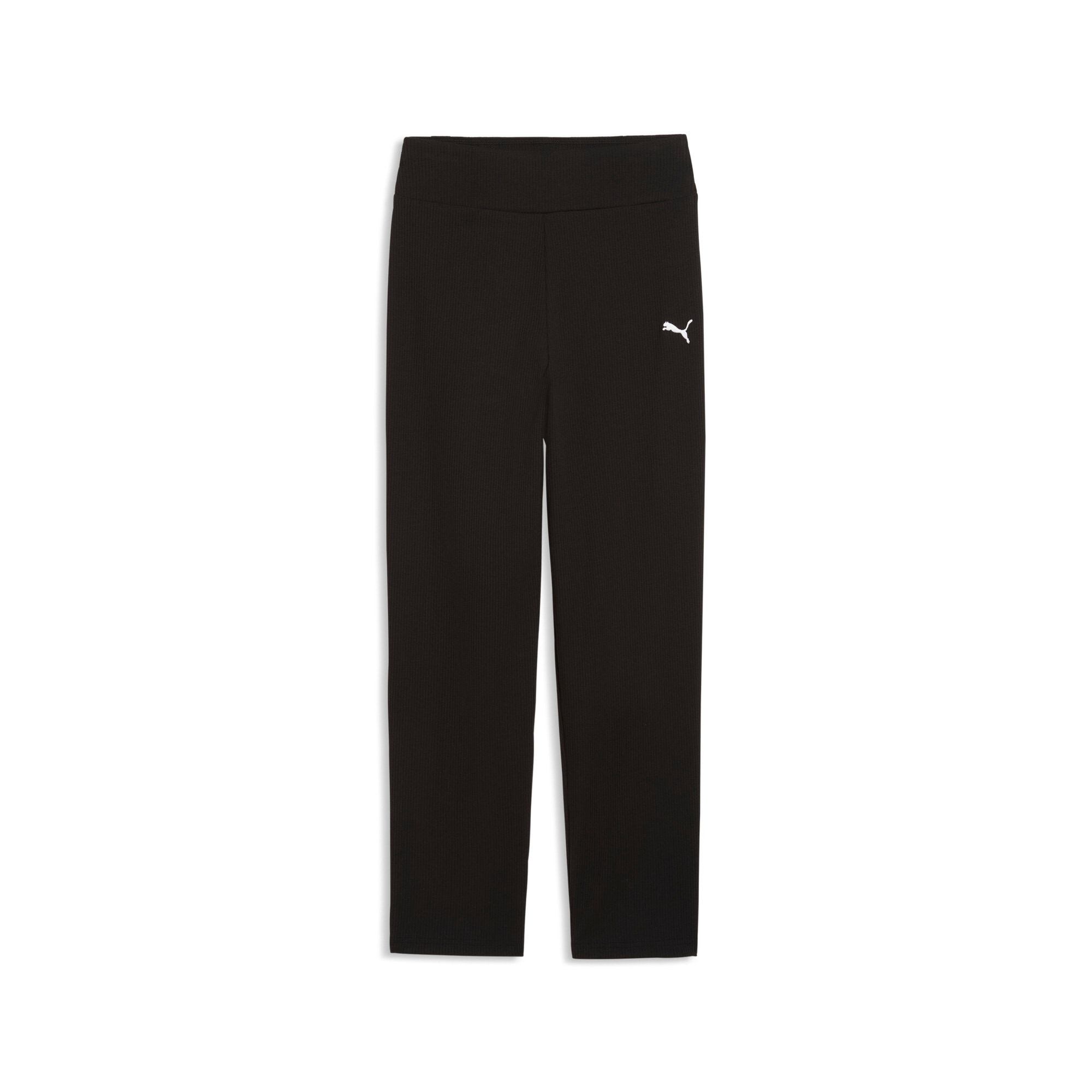 Image of PUMA Trainingshose "ESS ELEVATED HIGH WAIST STRAIGHT LEG RIB PANTS G" Regular Fit, sportlicher Stil, hoher Bund, gerades Bein