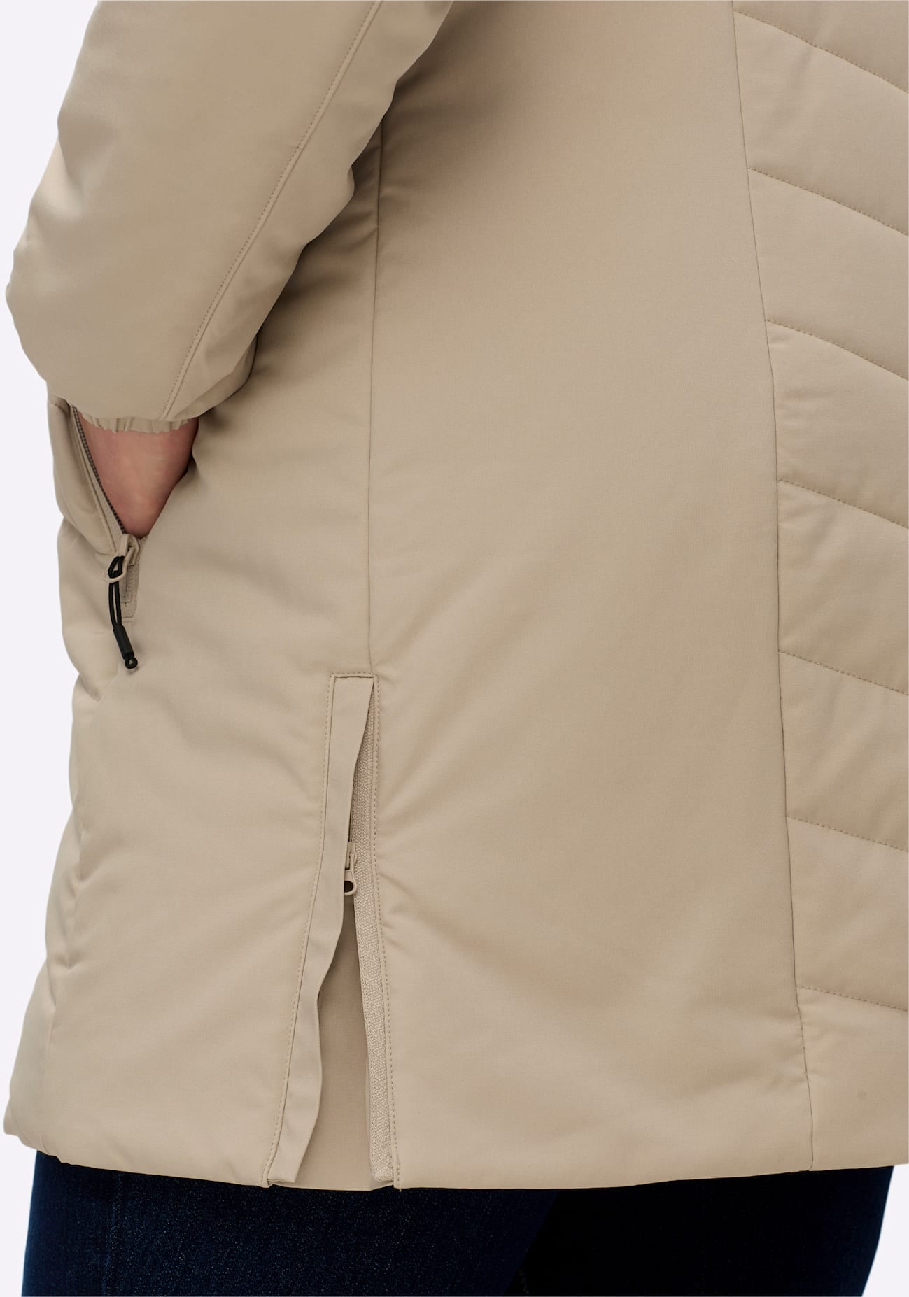 Sheego Veste matelassée mit Kapuze