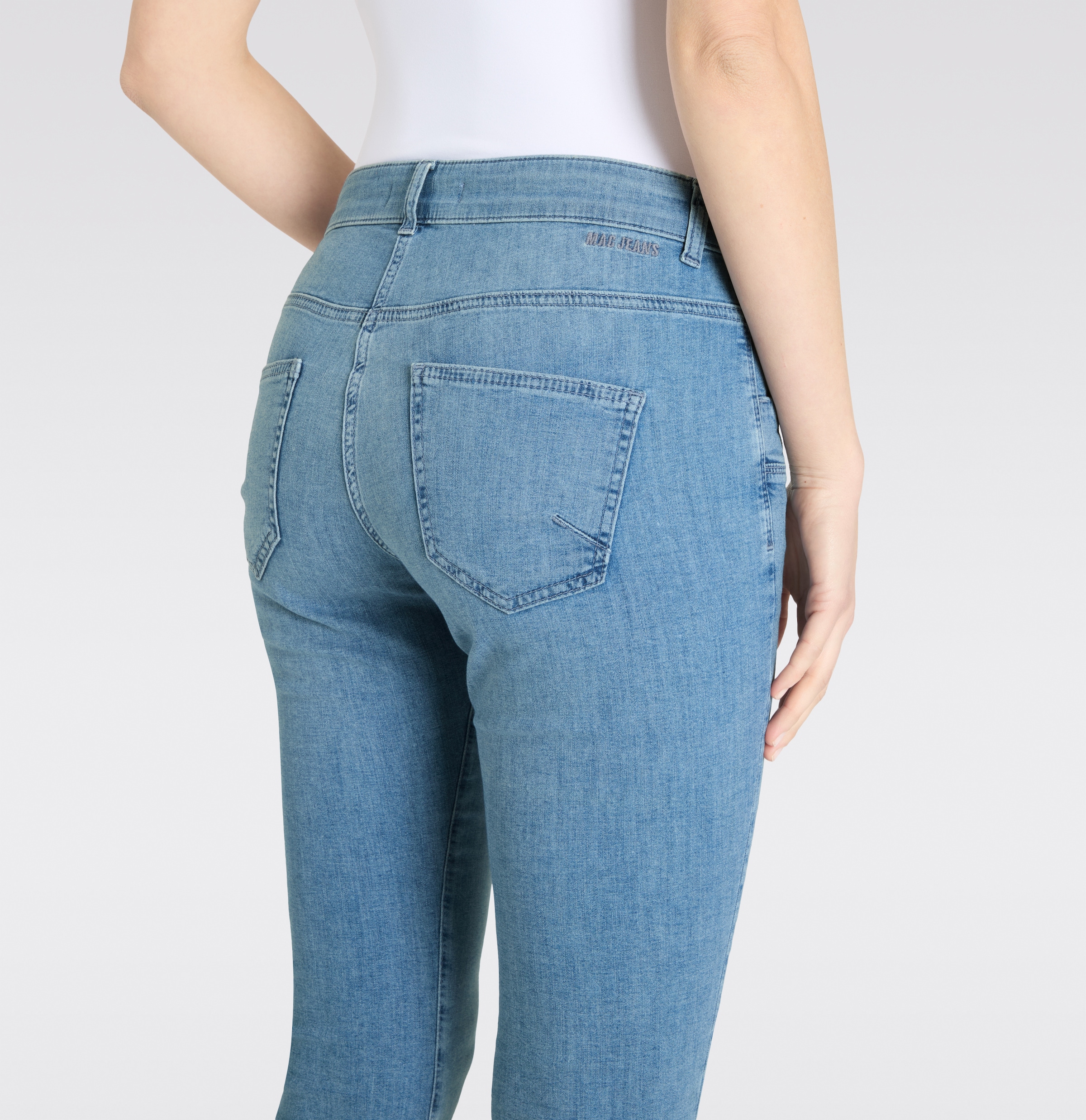 MAC Jeans capri »CAPRI« Eingelegte Zierfalten am Saum