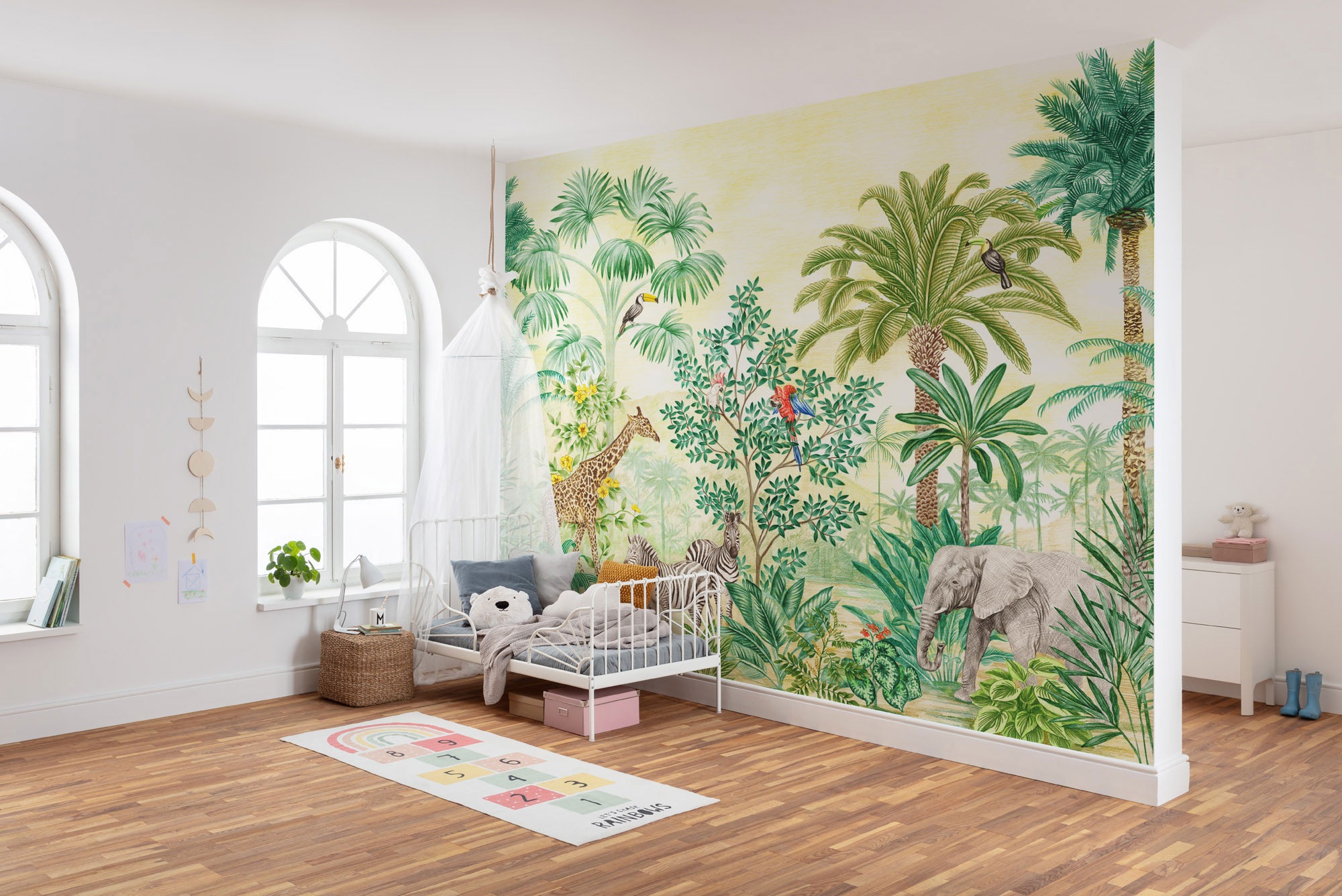 Image of Komar Fototapete "Jungle Adventure" bedruckt glatt 350 x 250 cm (Breite x Höhe) - Tapete, Vlies, Wohnzimmer, Schlafzimmer