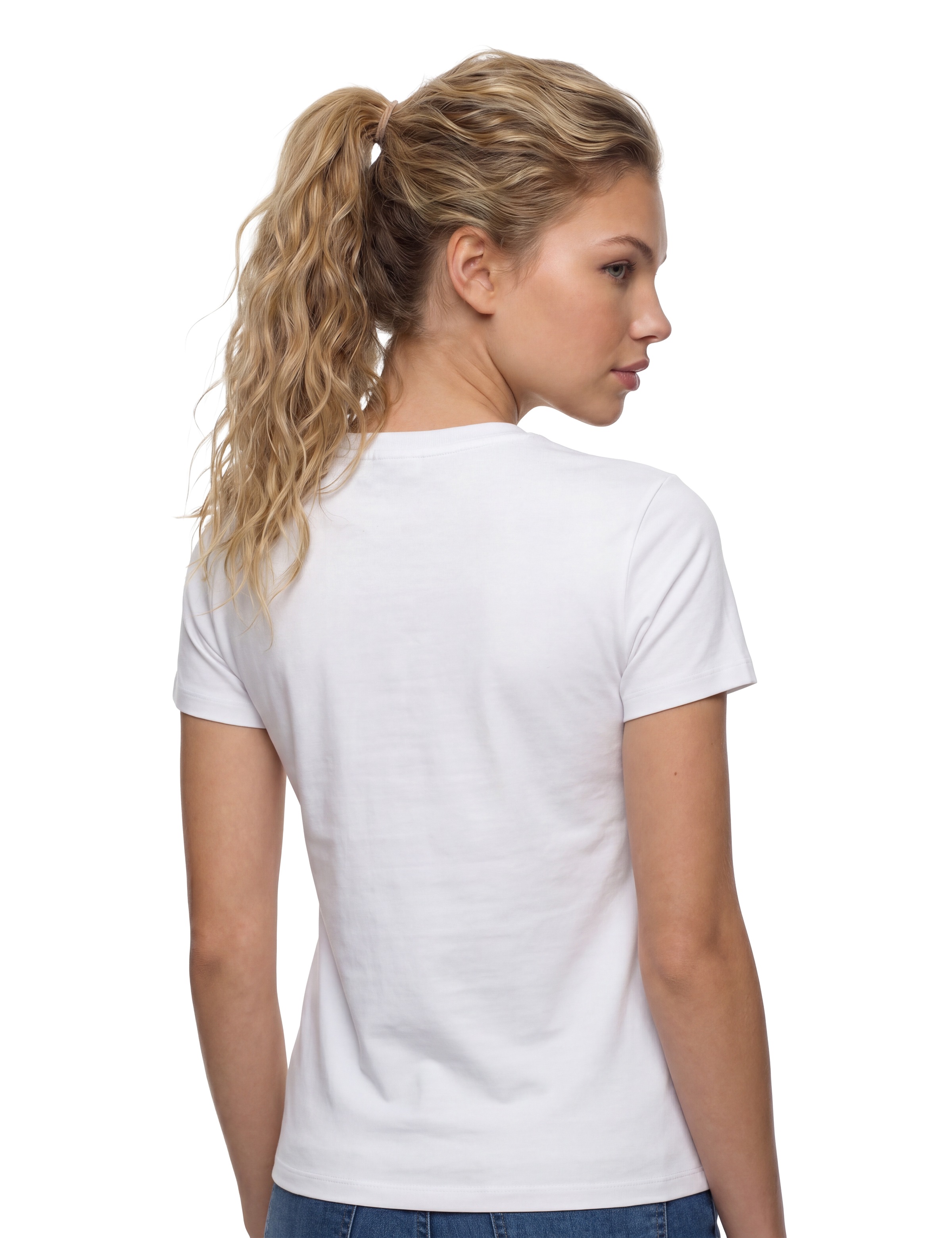 Guess T-Shirt »CN 4G ROUND CRYSTALS LOGO« mit markantem Logodesign, Regular Fit
