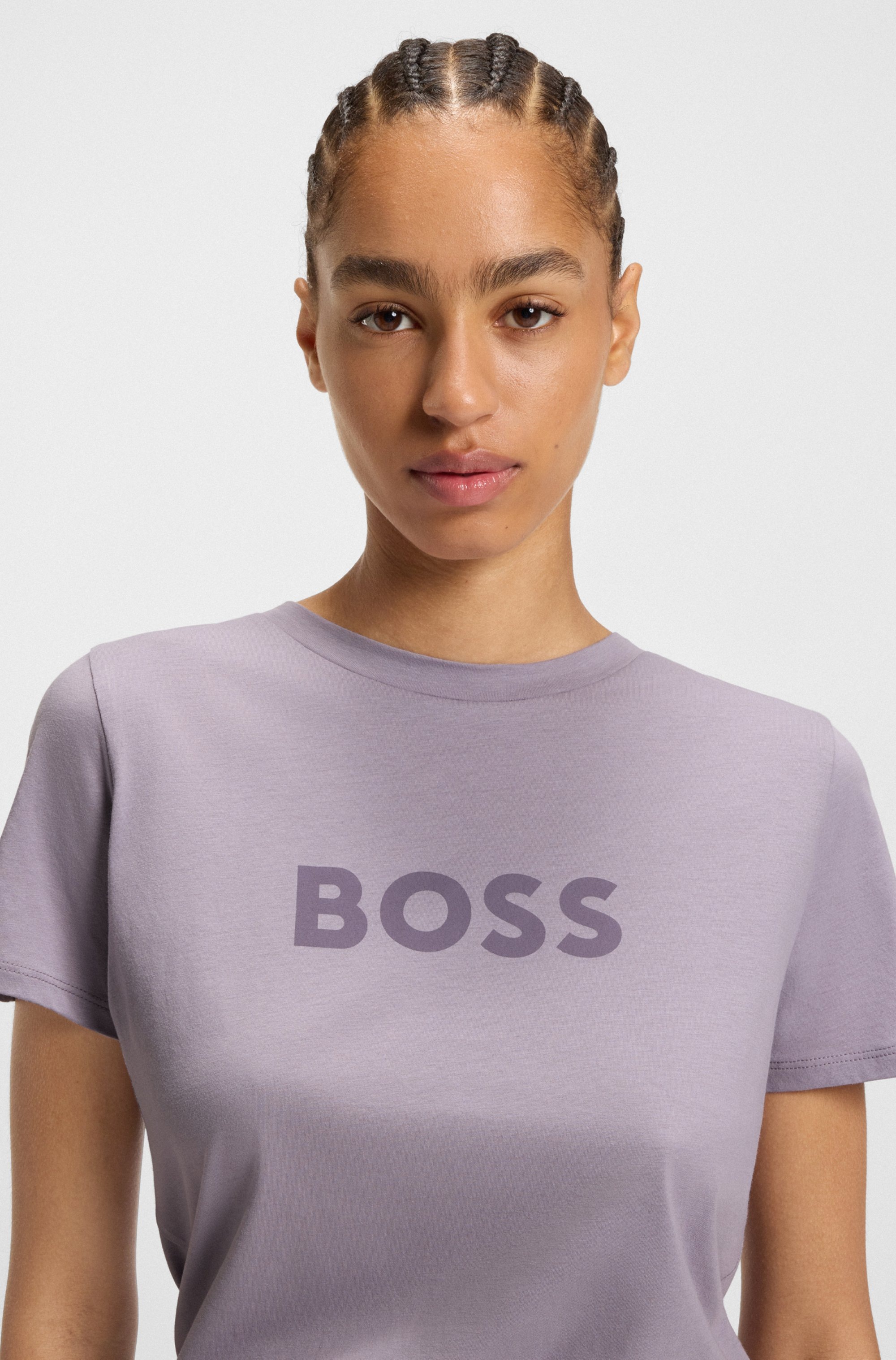 BOSS ORANGE T-shirt »Elogo Premium Damenmode« mit BOSS-Schriftzug