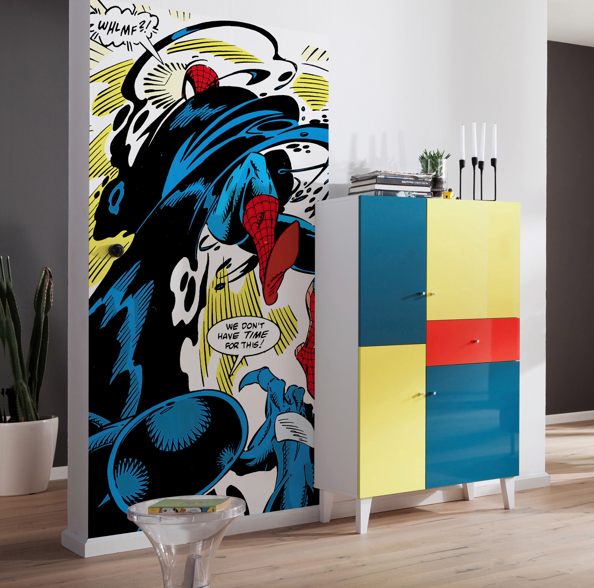 Komar Vliestapete »Digitaldruck Vlies - Spider-Man Retro Comic - Grösse 100 x 200 cm«, bedruckt, Kinderzimmer