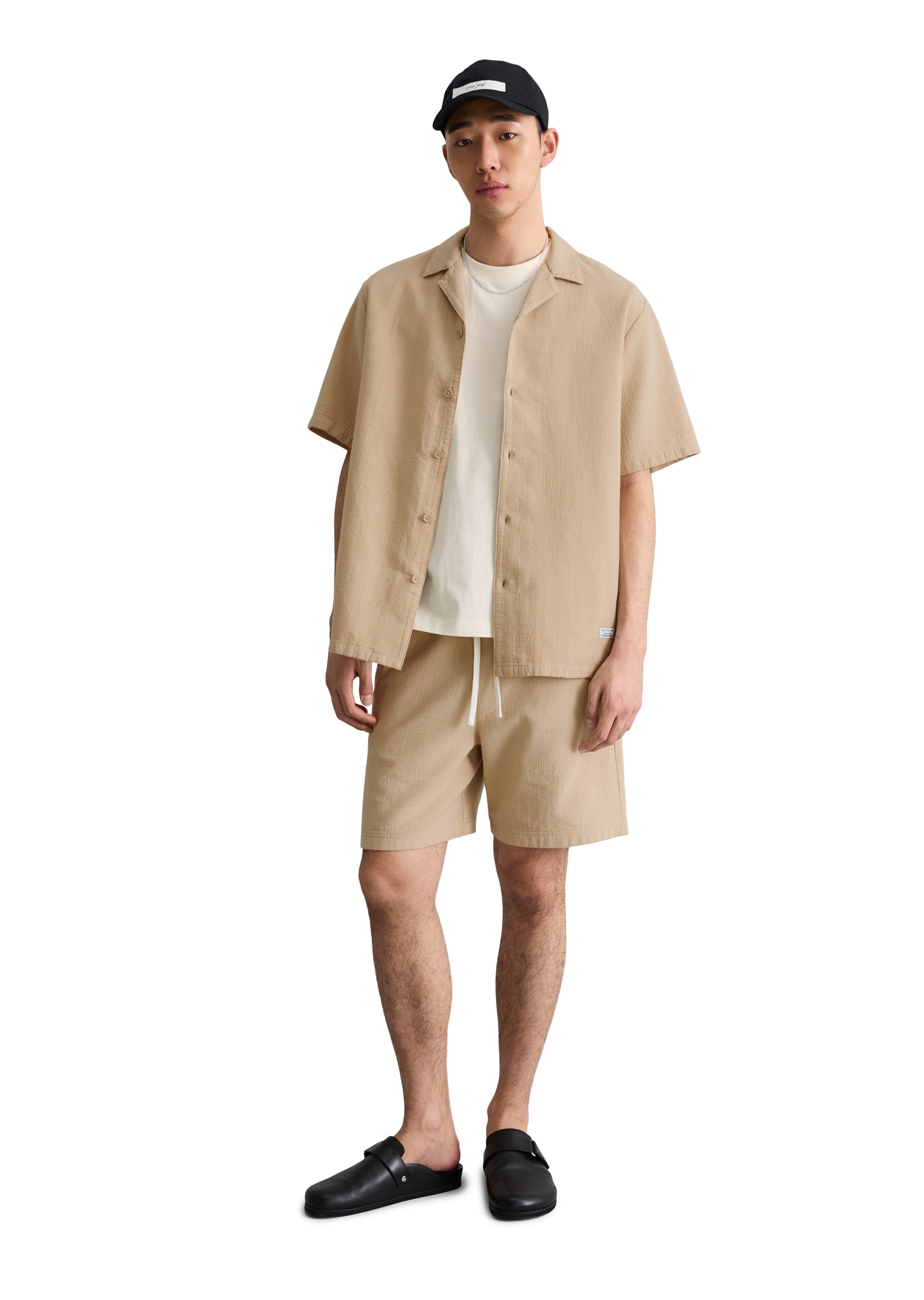 Marc O'Polo DENIM Chemise à manches courtes regular aus doppellagigem Bio-Baumwoll-Twill