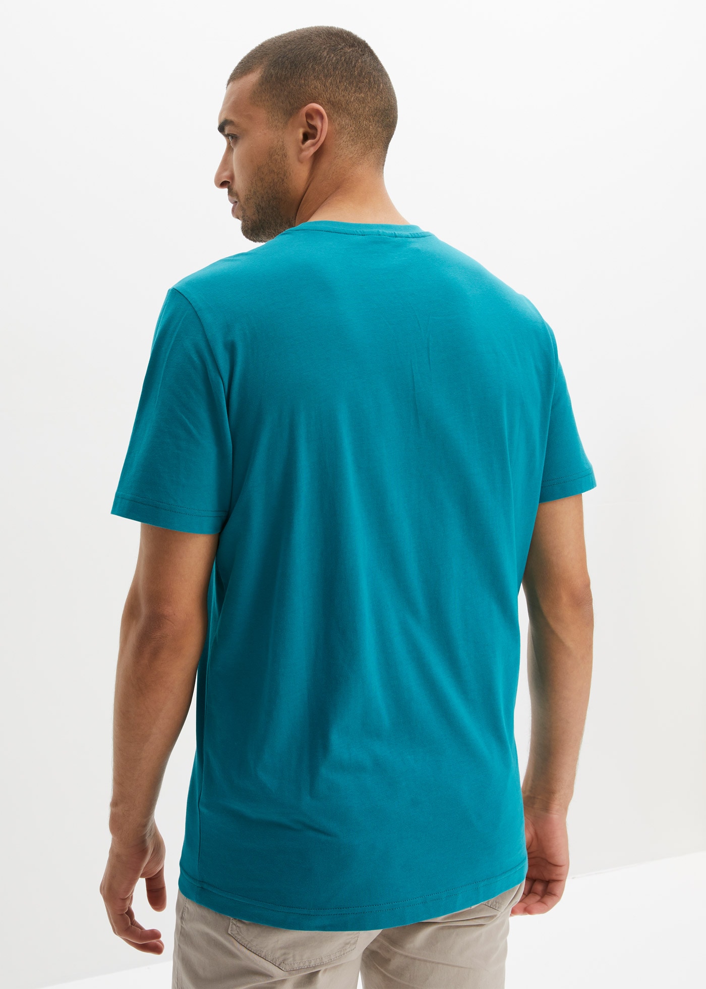 bonprix T-shirt Paquet, 2 coupe Regular Fit, manches courtes, en coton