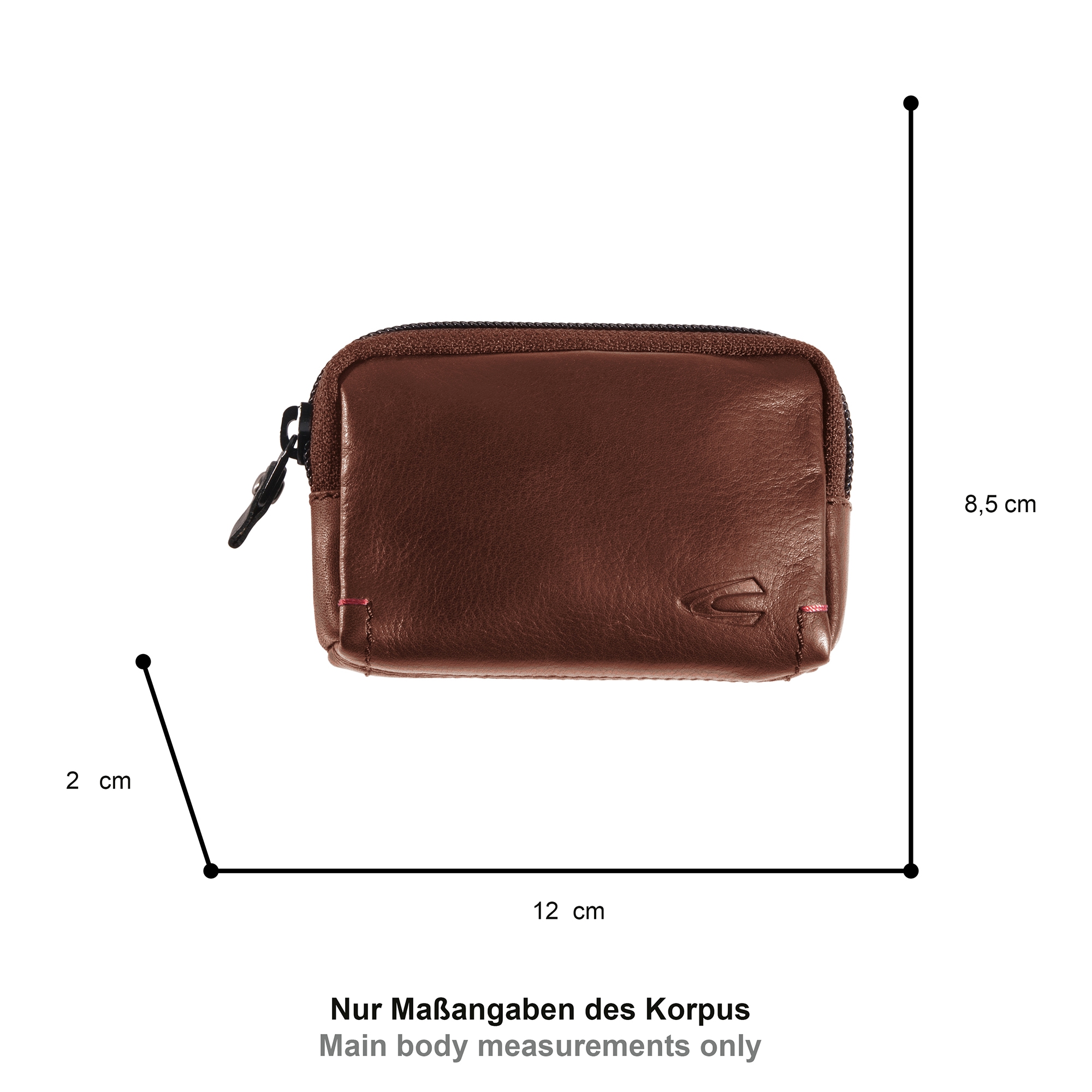 camel active »Salamanca« en cuir de vachette de haute qualité avec détail de couture main contrastée
