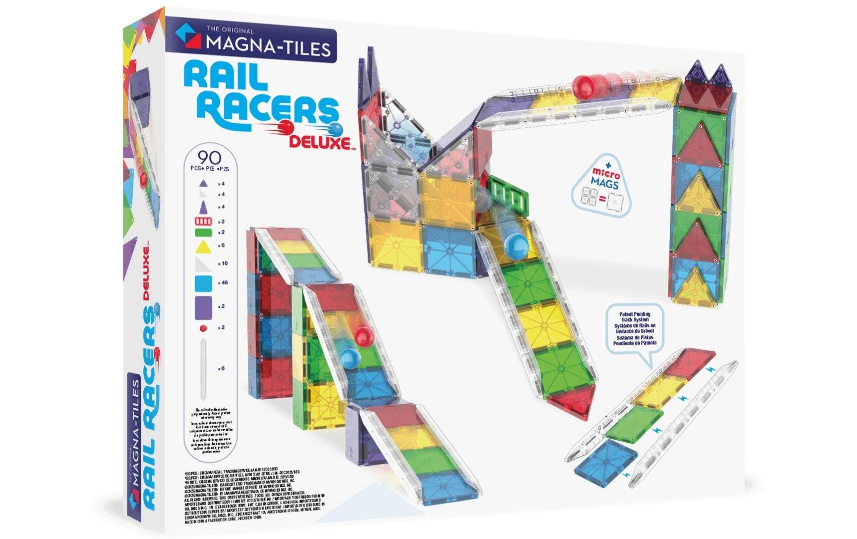   Steinbaukasten »Magna-Tiles Rail Racers Deluxe 90 Teile«