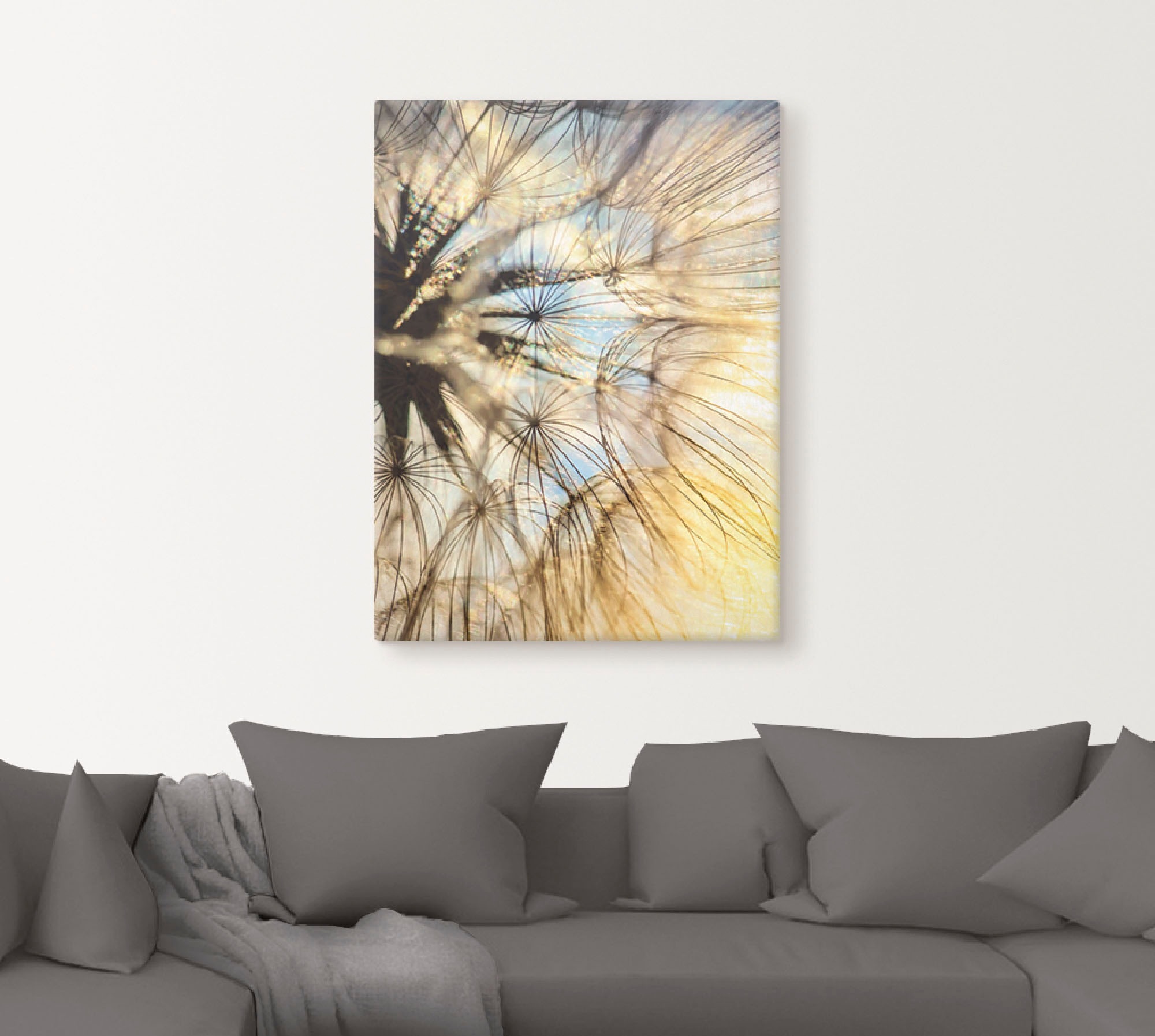 Artland Tableau sur toile »Pusteblume Poesie« 1 cuis tlg. auf Holzrahmen gespannt