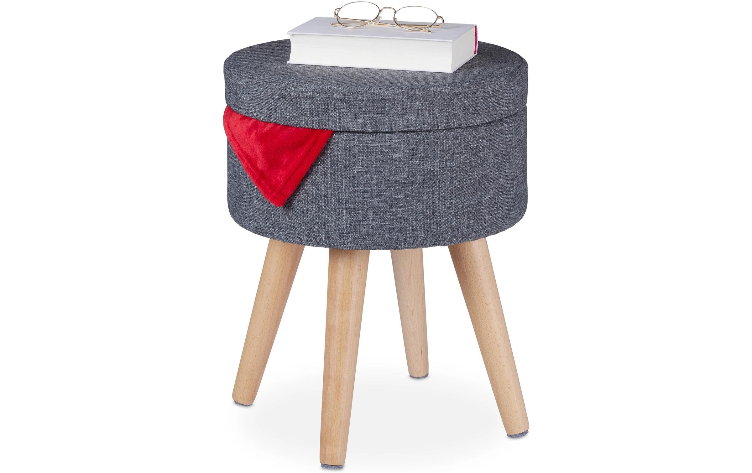 Image of relaxdays Hocker "45.5 x 37 cm" itzhocker mit Tischfunktion