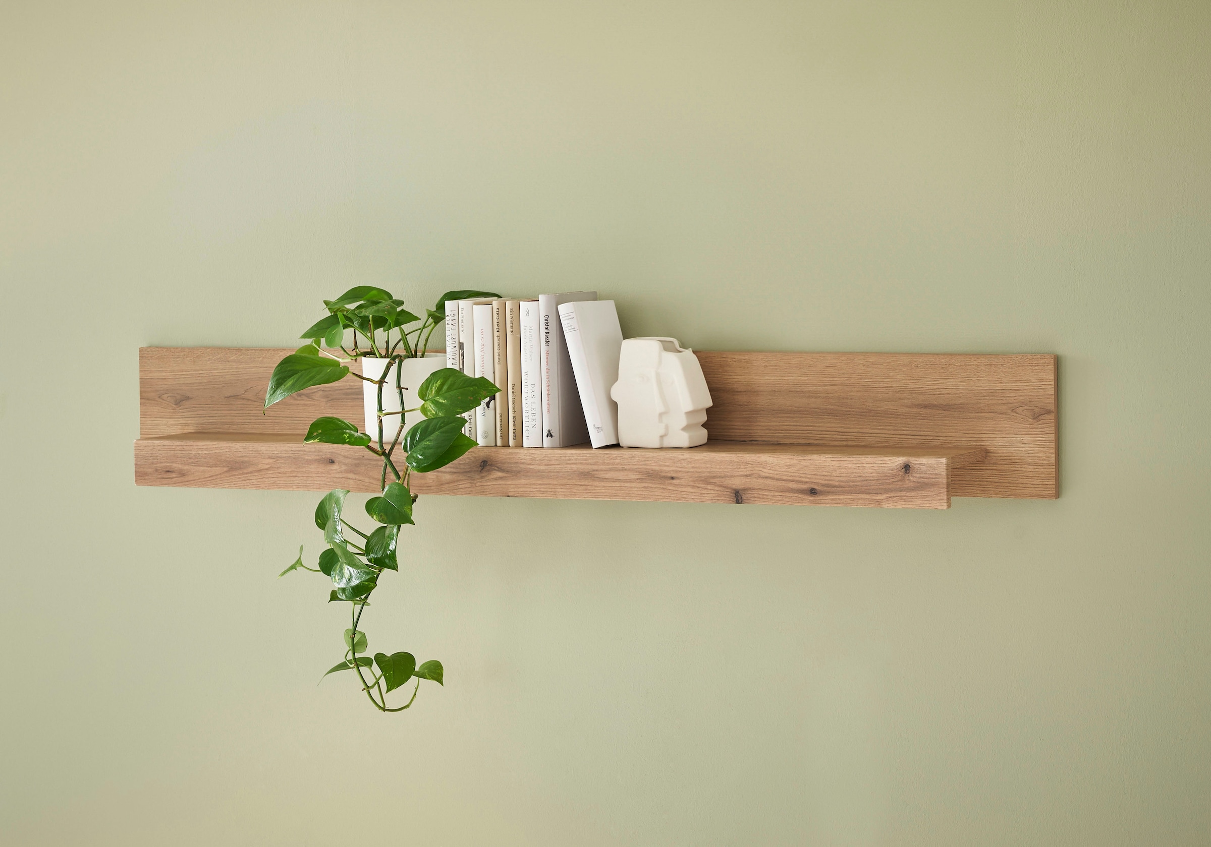 INOSIGN Wohnwand »Cantara, moderne Anbauwand, Wohnzimmer-Set, in Eiche Evoke oder Weiss«, (Set), enthält zwei Vitrinen, ein Lowboard und ein Wandboard