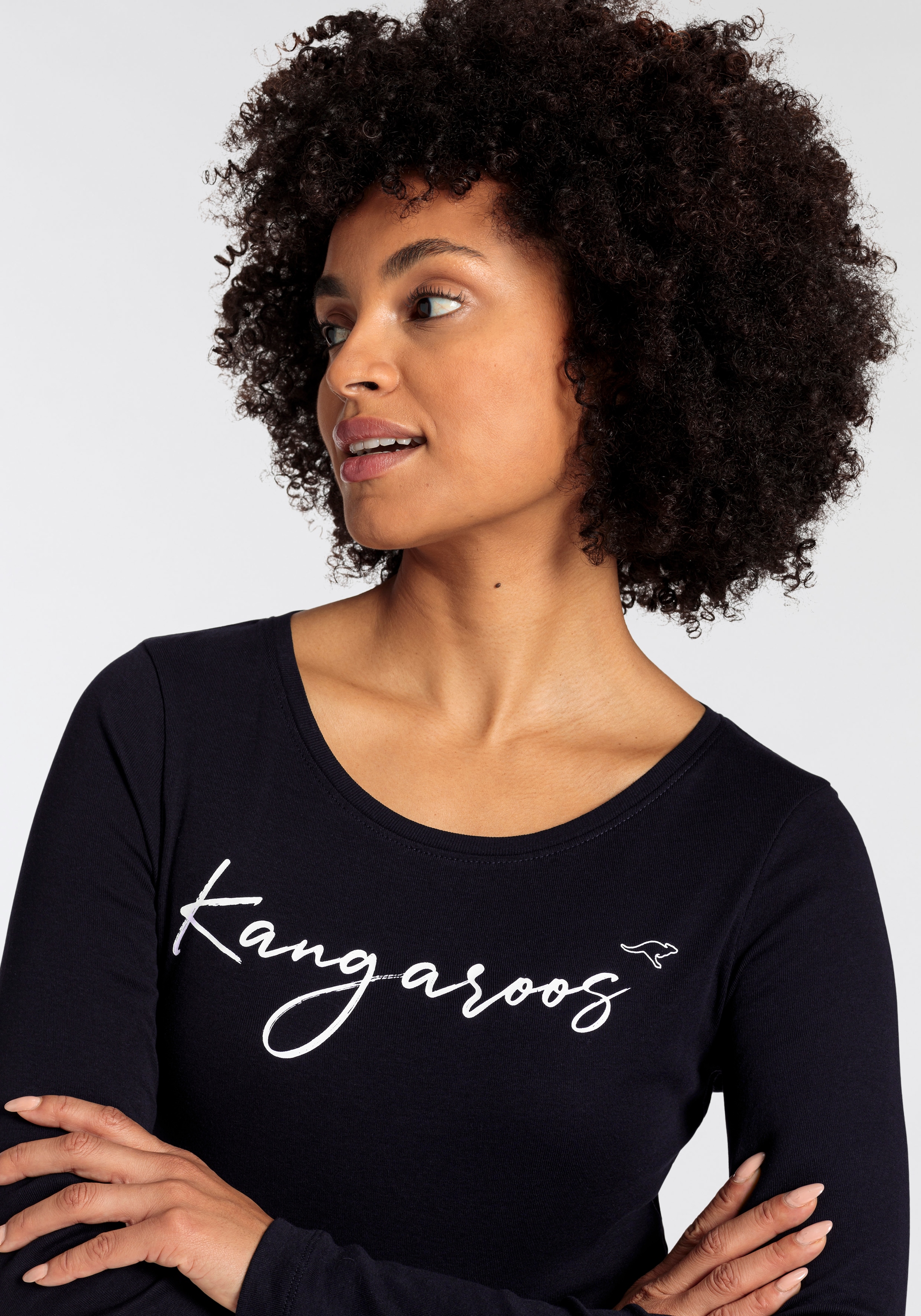 KangaROOS Longsleeve, mit trendigem Logoschriftzug