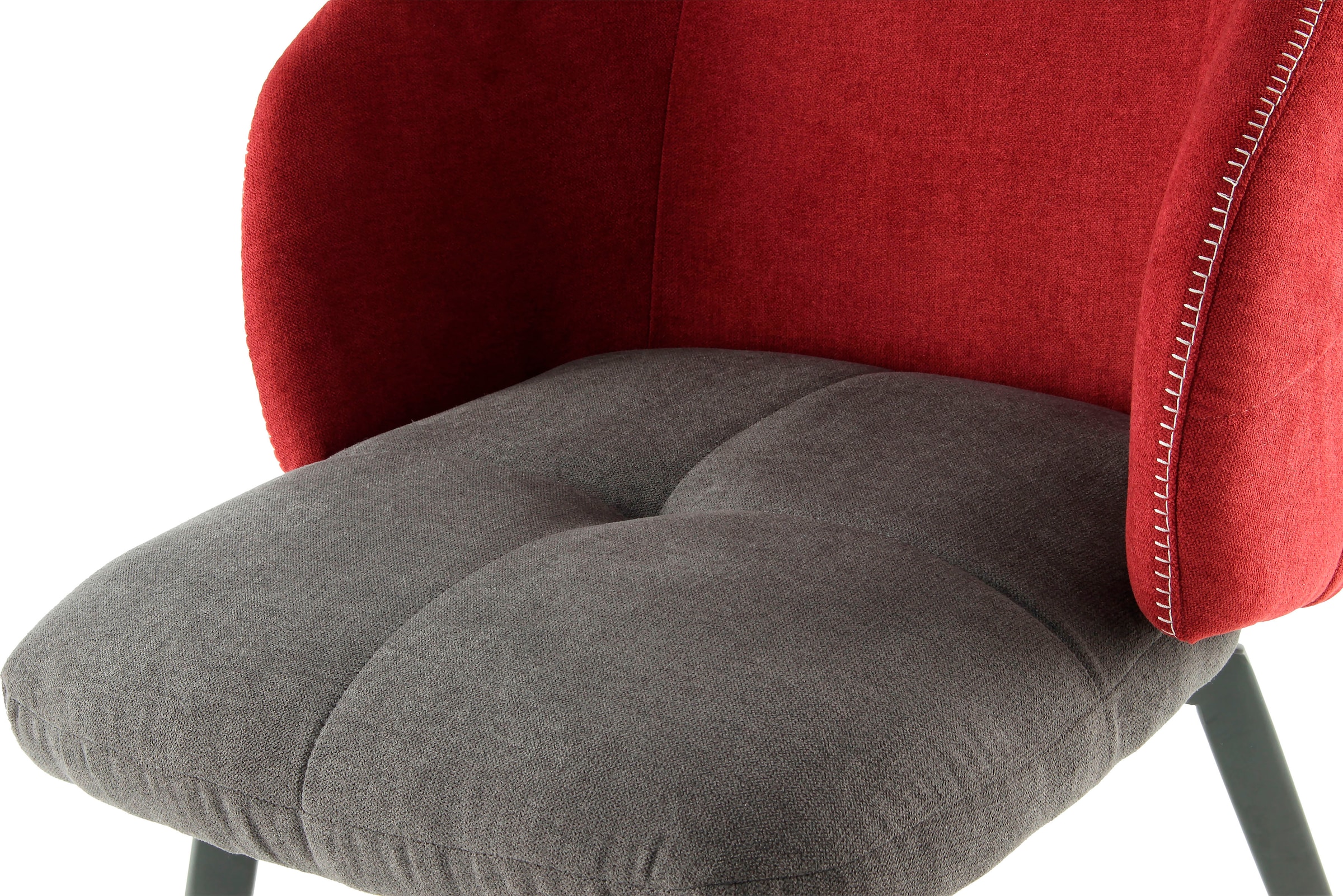 Kayoom Schalenstuhl »Stuhl Carol 225, dekorativer Stuhl im Retro-Look, zweifarbig gestaltet« (Set) 1 Stk.bequem, zweifarbig, Rückseite mit Reissverschluss, zweifarbig gestaltet